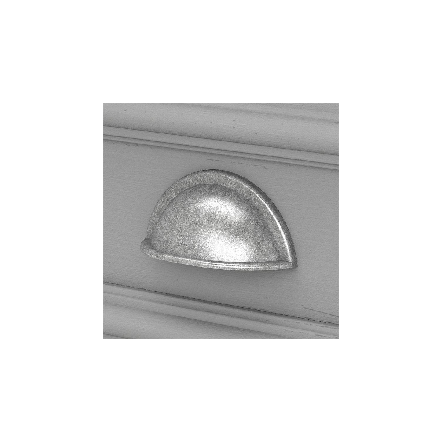 Scranton & Co Furniture Fairview 60W L Shaped Desk with Storage in Cape Cod Gray