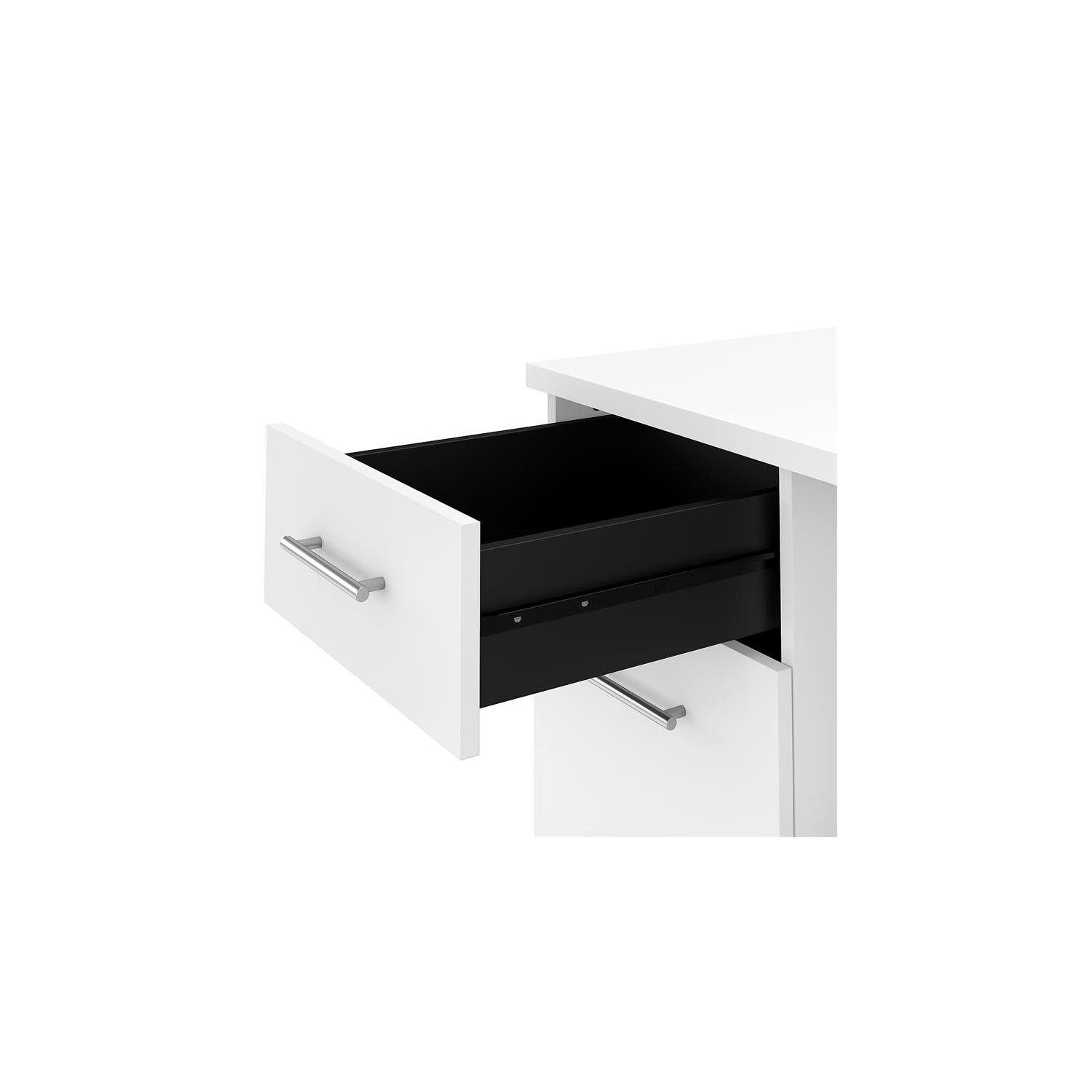 Somerset 72W Office Desk with Drawers in White - Engineered Wood