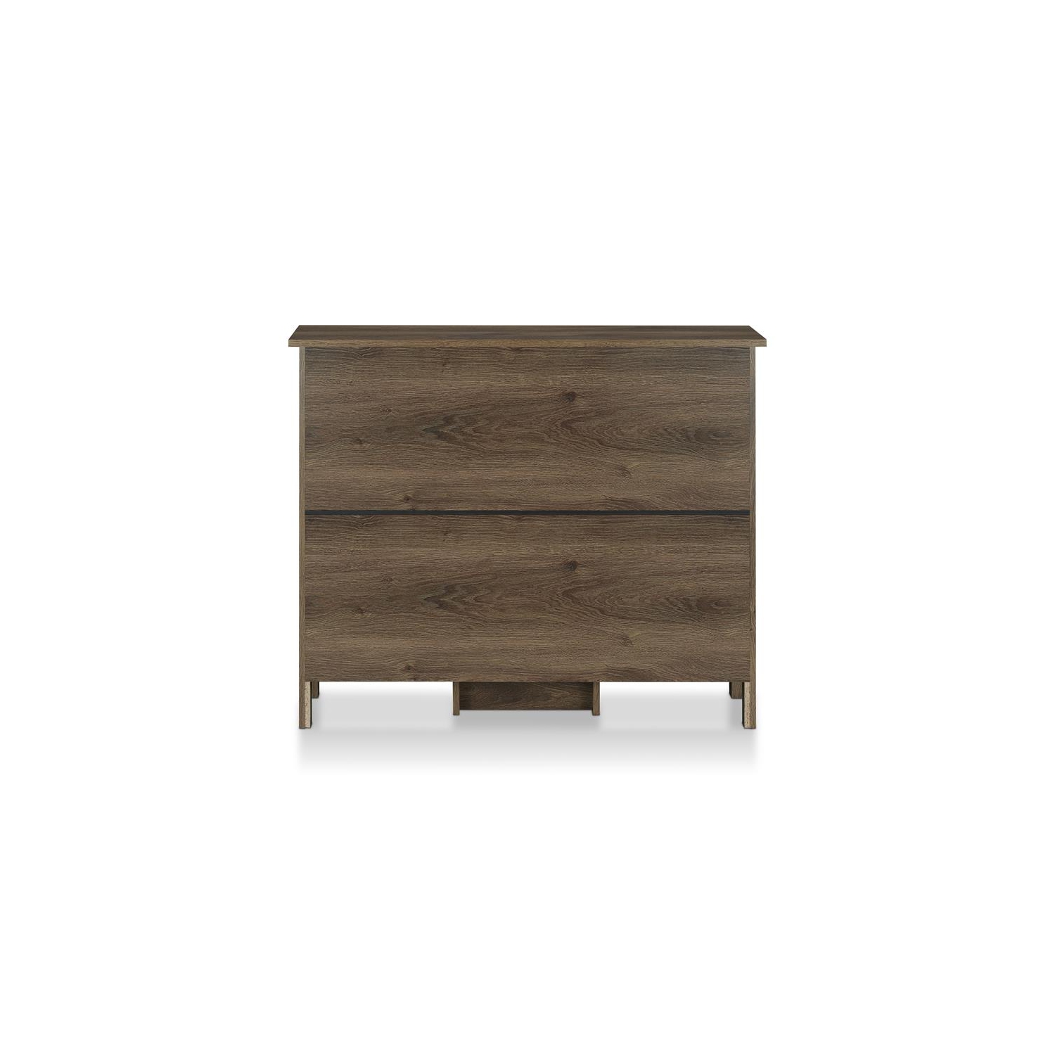 Bowery Hill Farmhouse Wood Multi-Storage Buffet in Distressed Walnut