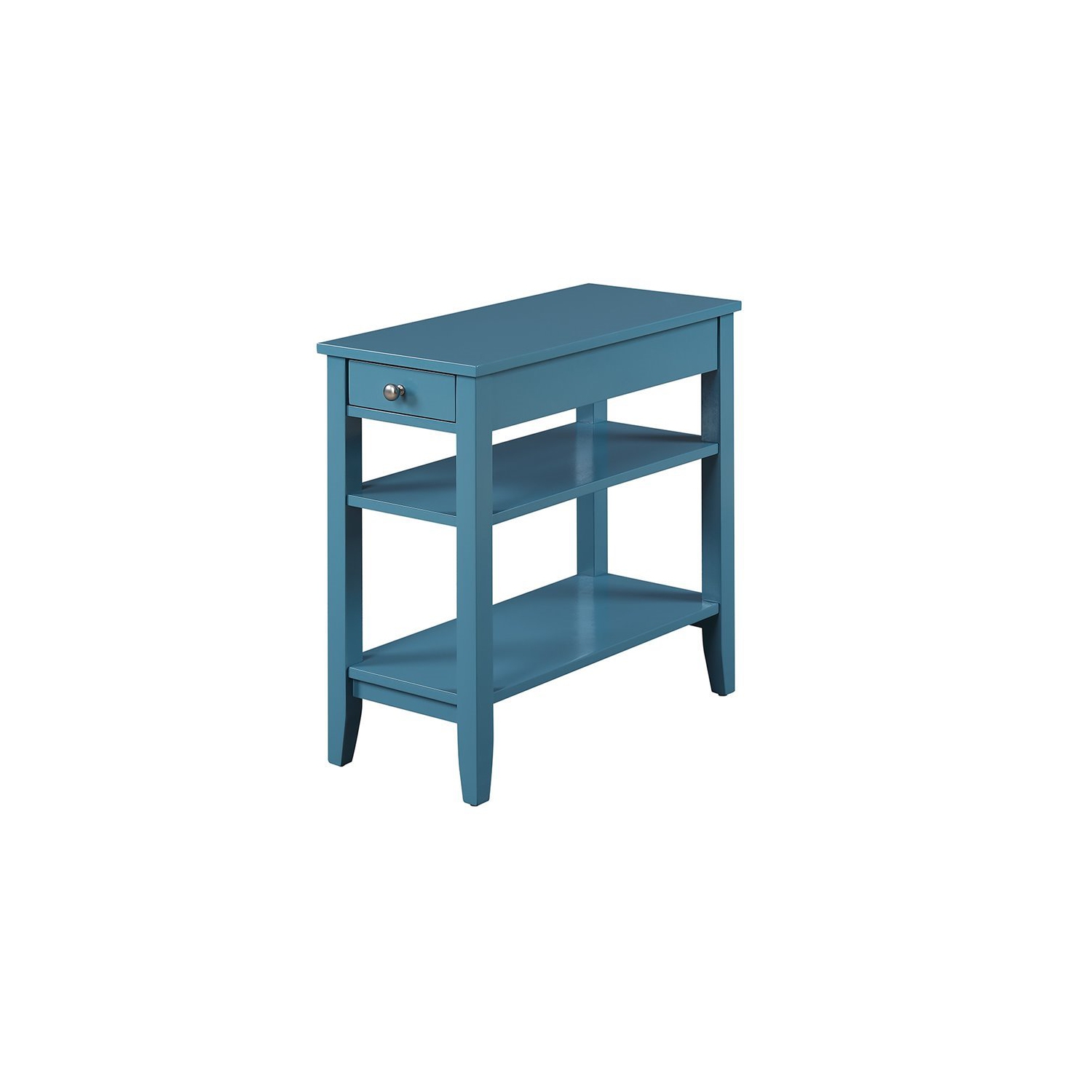Pemberly Row Three-Tier End Table in Blue Wood Finish