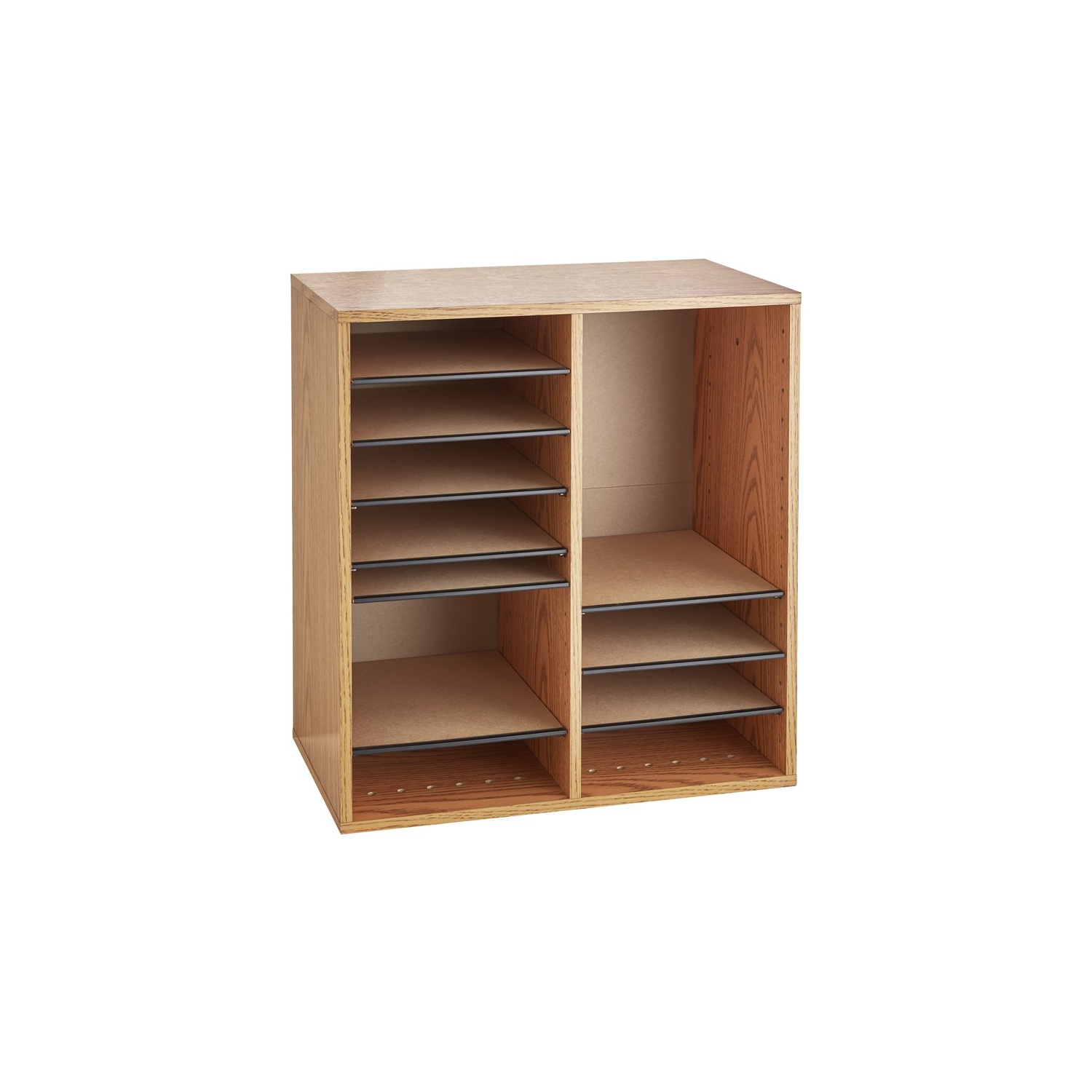 Classeur ajustable en bois à 16 compartiments chêne moyen Scranton & Co