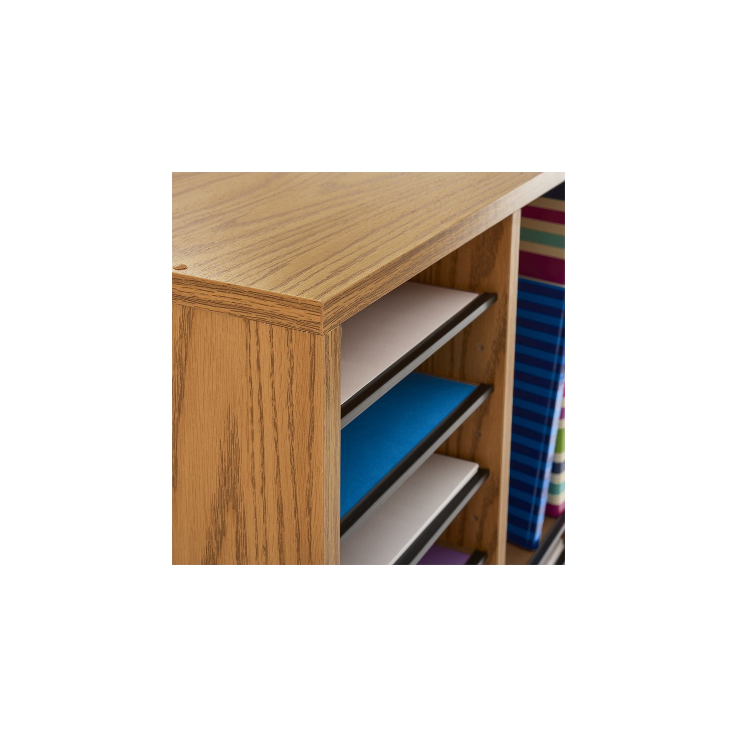 Classeur ajustable en bois à 16 compartiments chêne moyen Scranton & Co