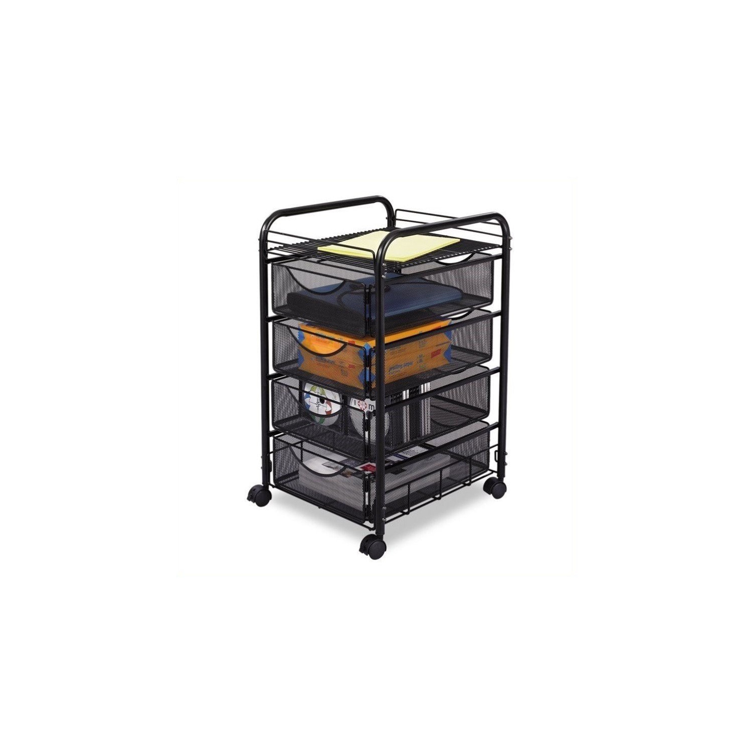 Classeur en mailles Scranton & Co avec 4 tiroirs, noir