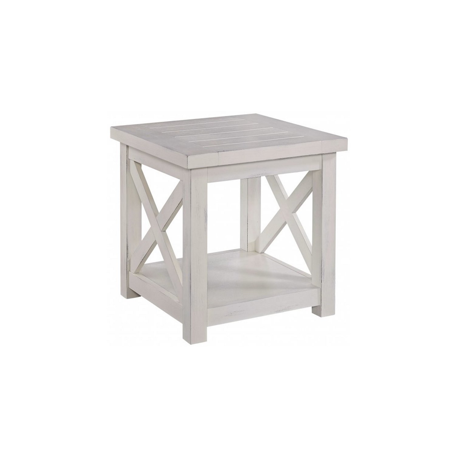 Homestyles – Table d’extrémité en bois Seaside Lodge, blanc cassé