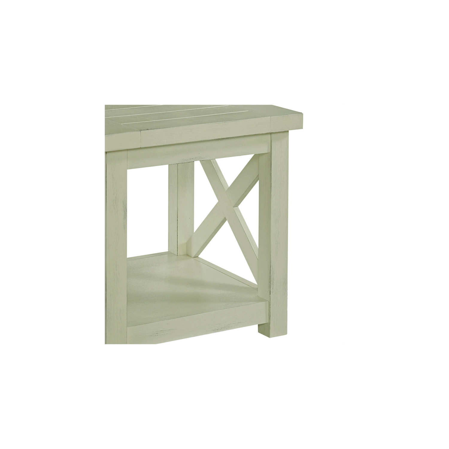 Homestyles – Table d’extrémité en bois Seaside Lodge, blanc cassé