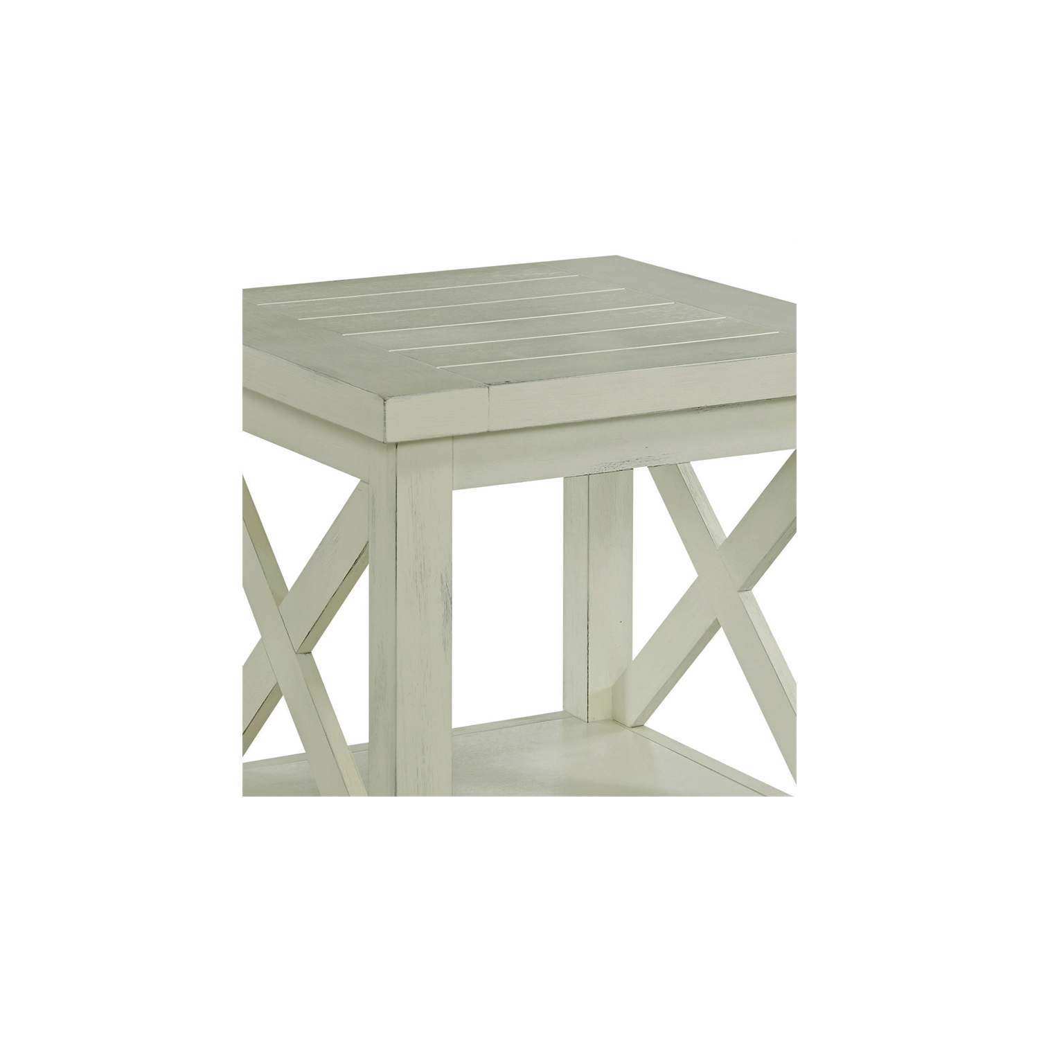 Homestyles – Table d’extrémité en bois Seaside Lodge, blanc cassé
