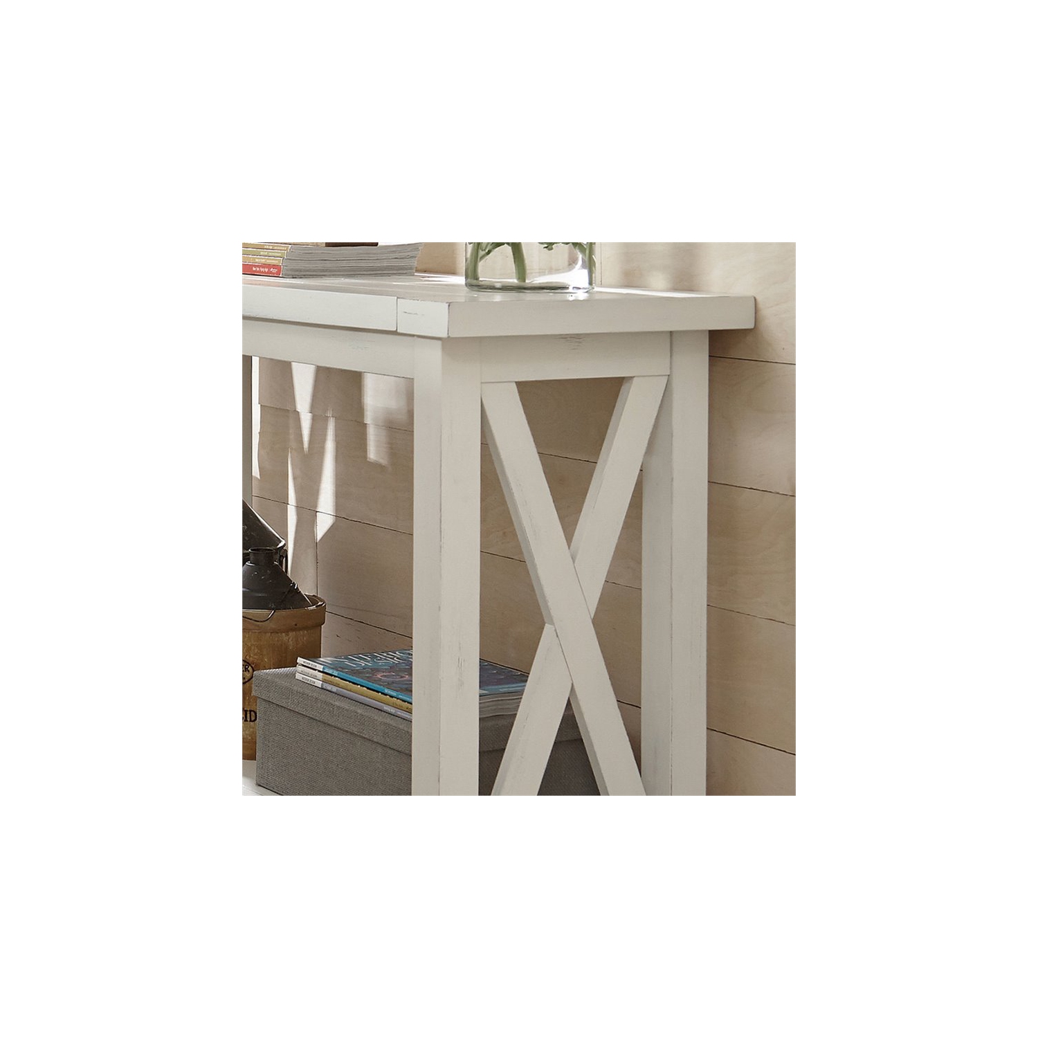 Console en bois Seaside Lodge de Homestyles en blanc cassé