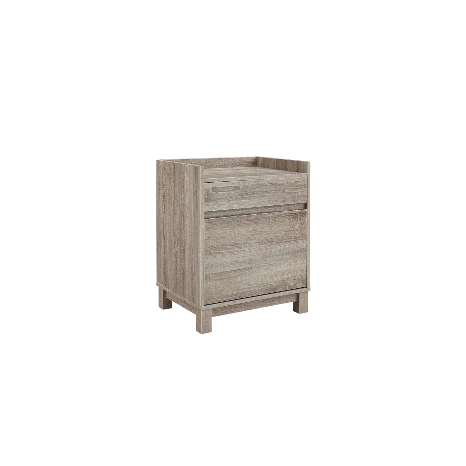 Linon Tracey Writing Desk with 2 Drawer File Cabinet in Gray