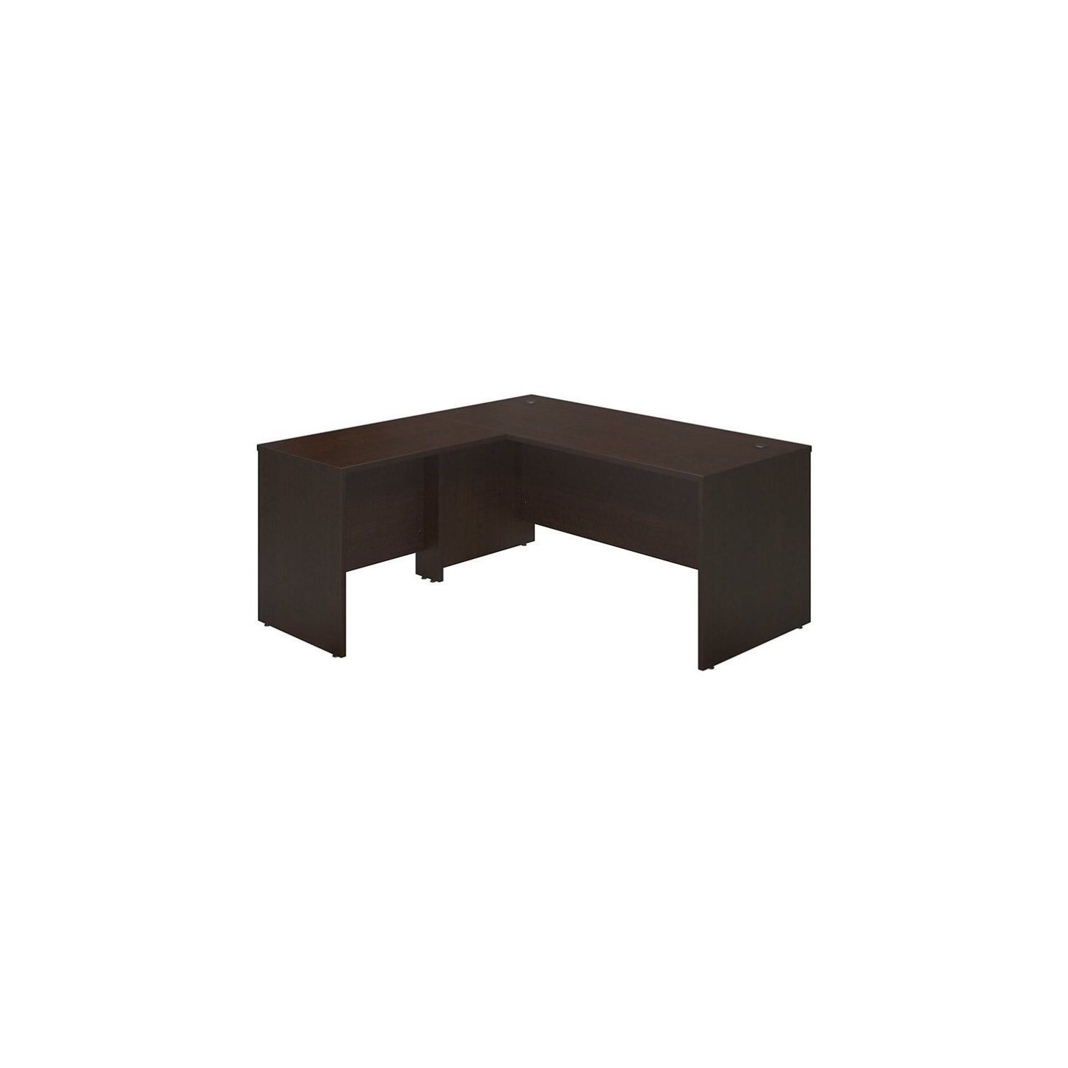 Scranton & Co 66W x 30D L Computer Desk in Mocha Cherry