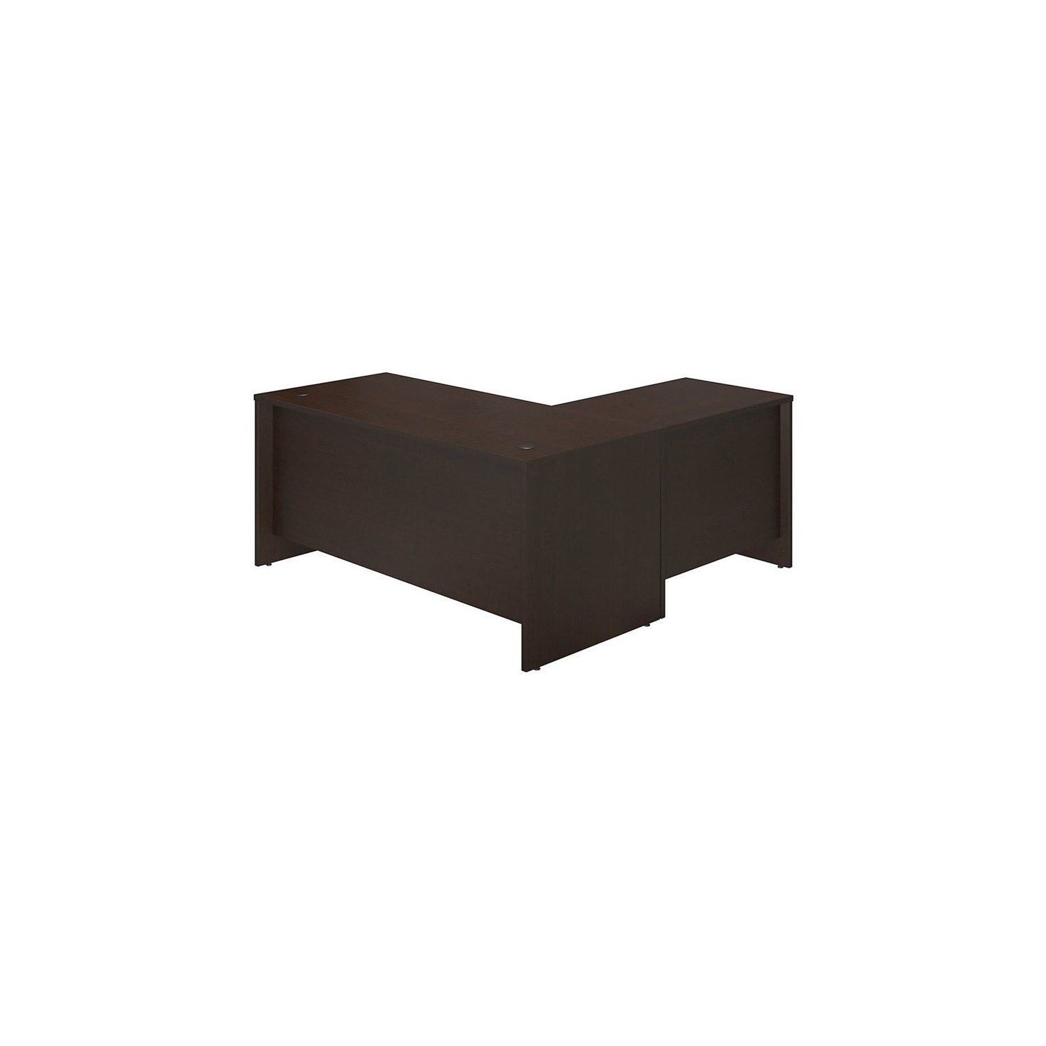 Scranton & Co 66W x 30D L Computer Desk in Mocha Cherry
