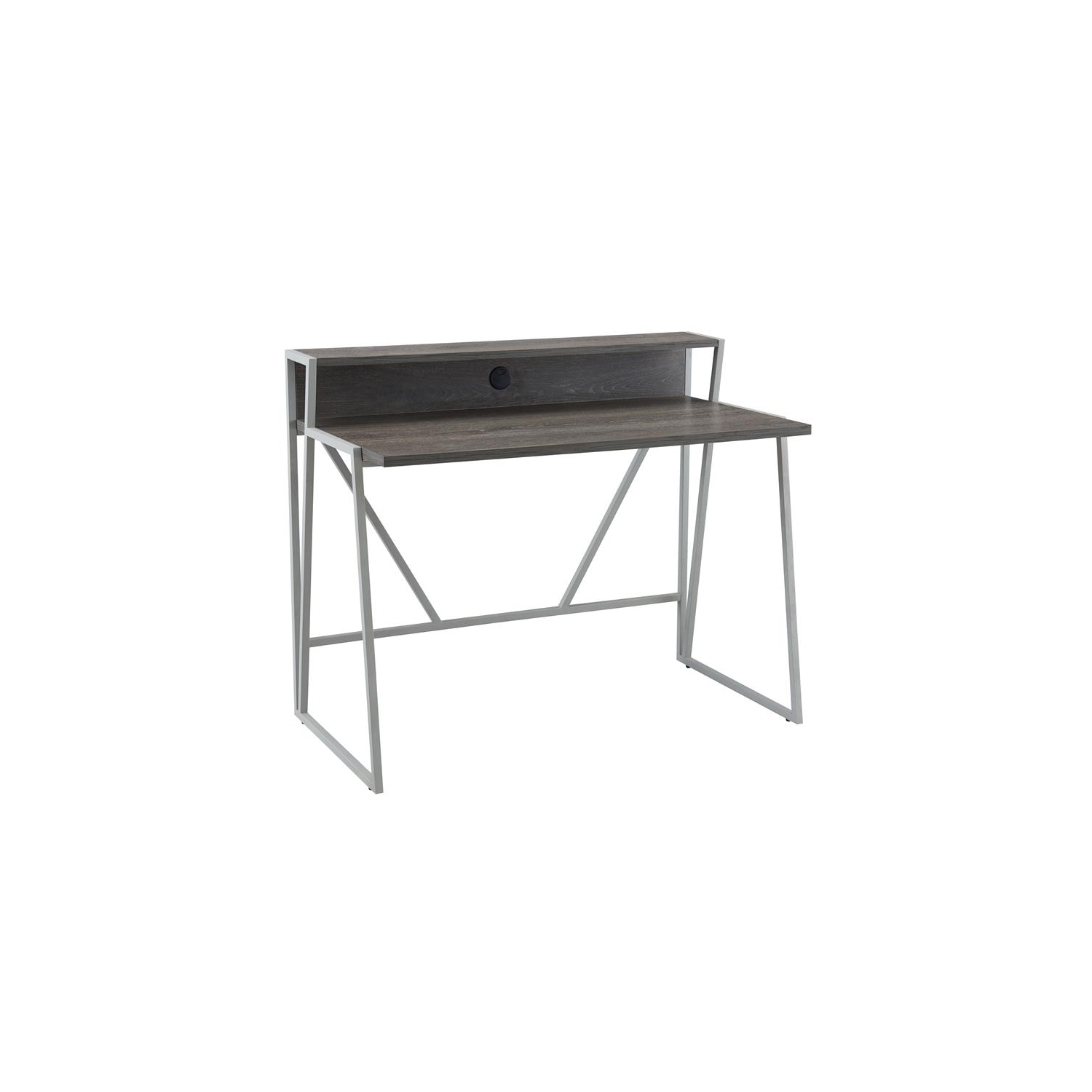 70010-WWNK Fletcher 44"L x 23.75" Writing Desk in Weathered Wood/Nickel