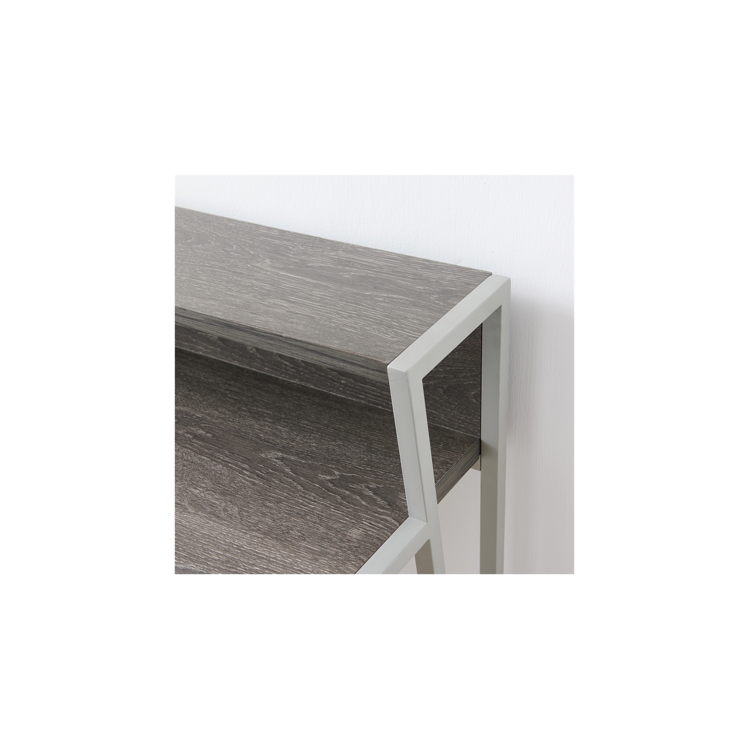 70010-WWNK Fletcher 44"L x 23.75" Writing Desk in Weathered Wood/Nickel