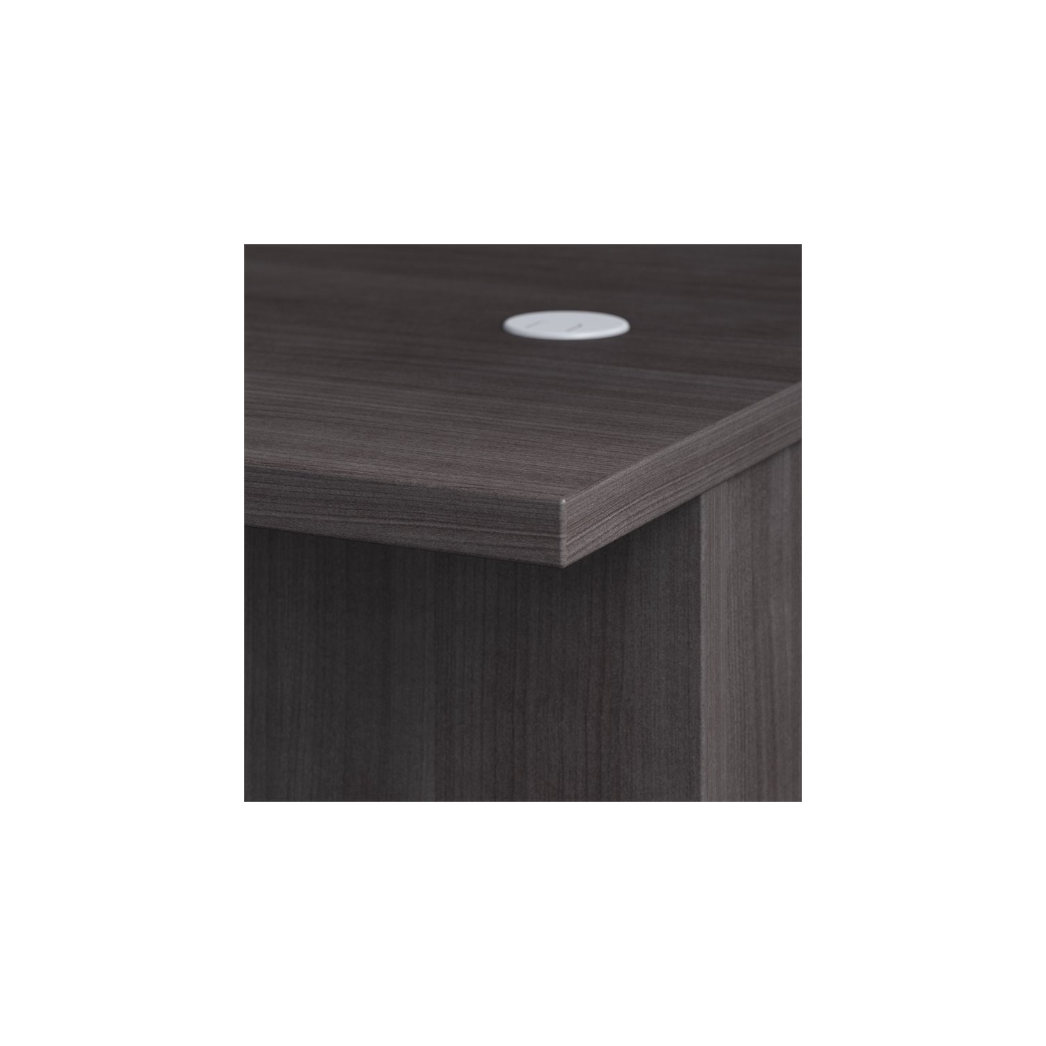 Office 500 72W x 36D Executive Desk in Storm Gray - Engineered Wood