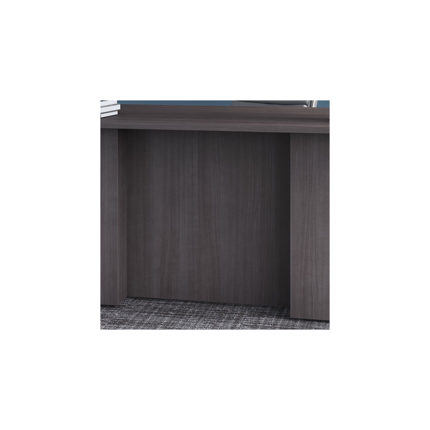 Office 500 72W x 36D Executive Desk in Storm Gray - Engineered Wood