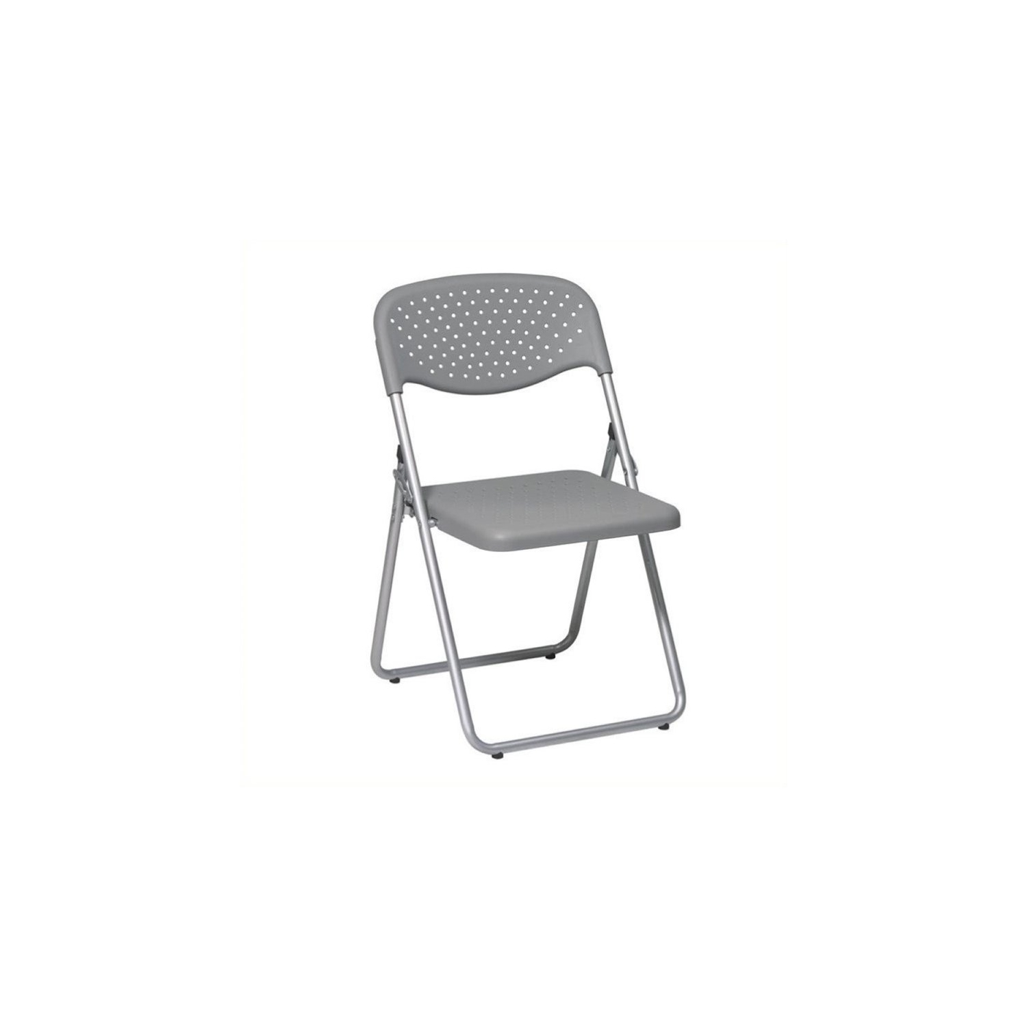 Scranton & Co Plastic Folding Chair in Gray