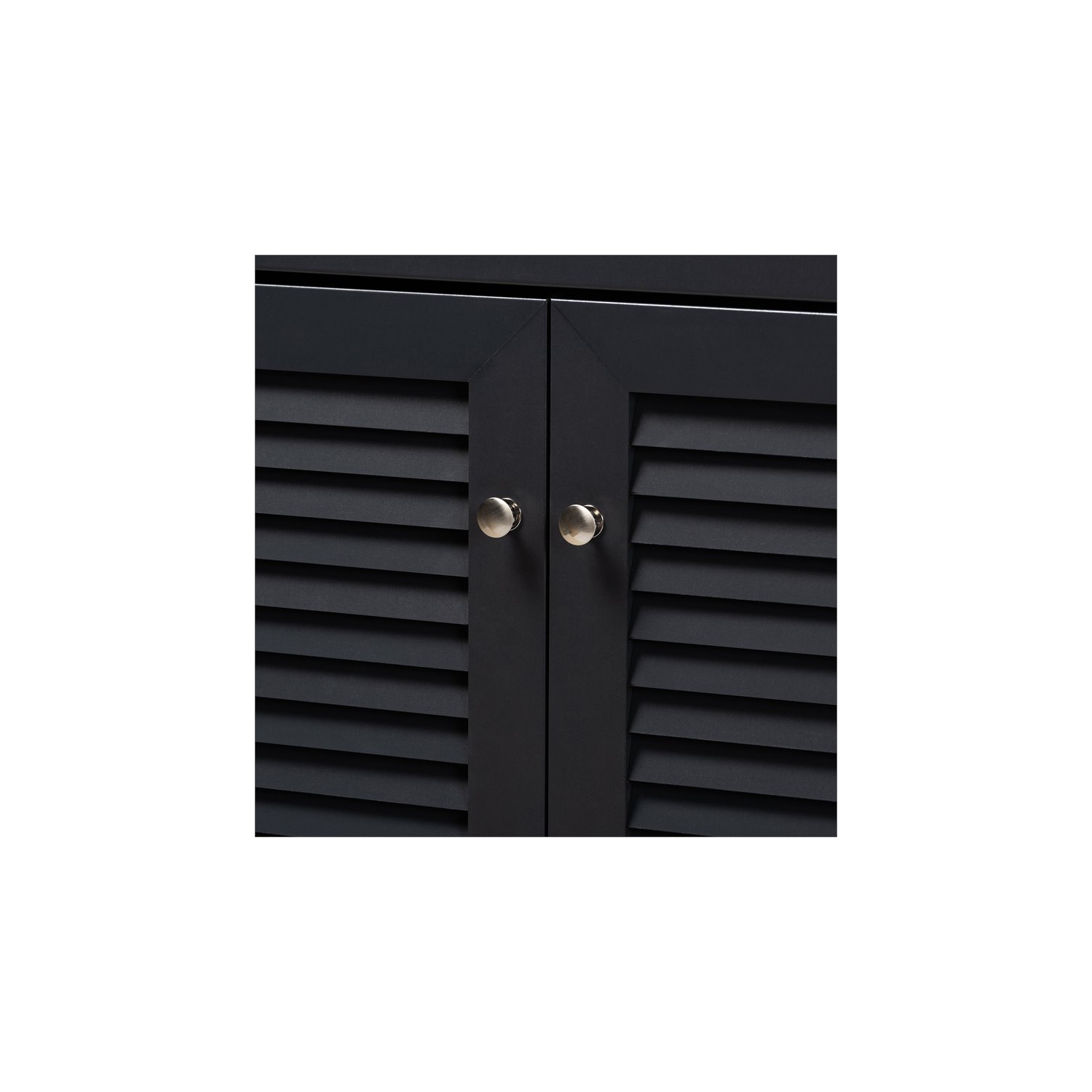 Baxton Studio – Armoire en bois à 11 tablettes et tiroirs pour chaussures Coolidge, gris foncé