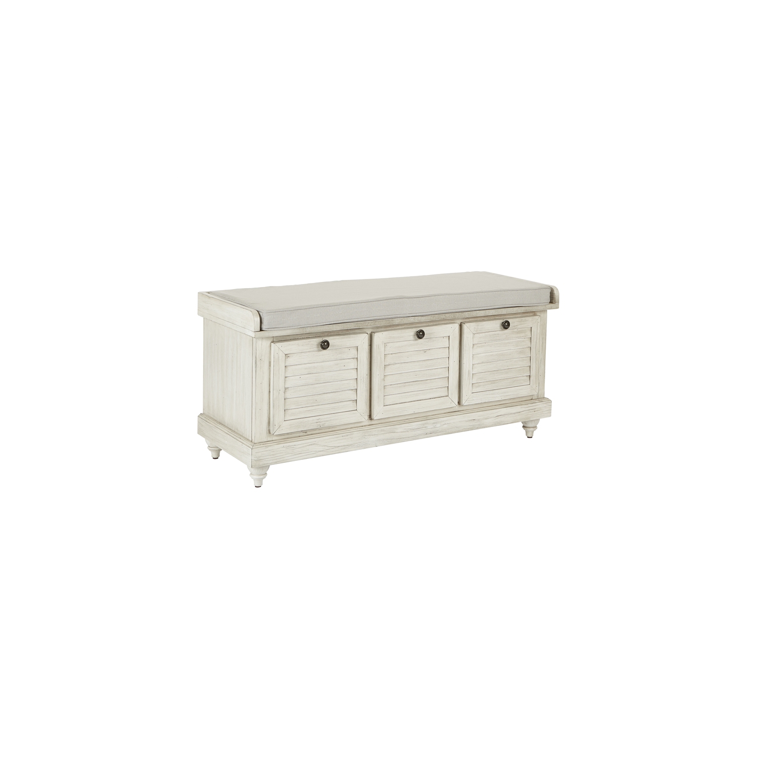 Dover Storage Bench in White Wash by OSP Home Furnishings