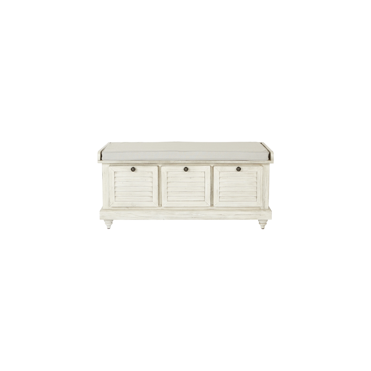 Dover Storage Bench in White Wash by OSP Home Furnishings