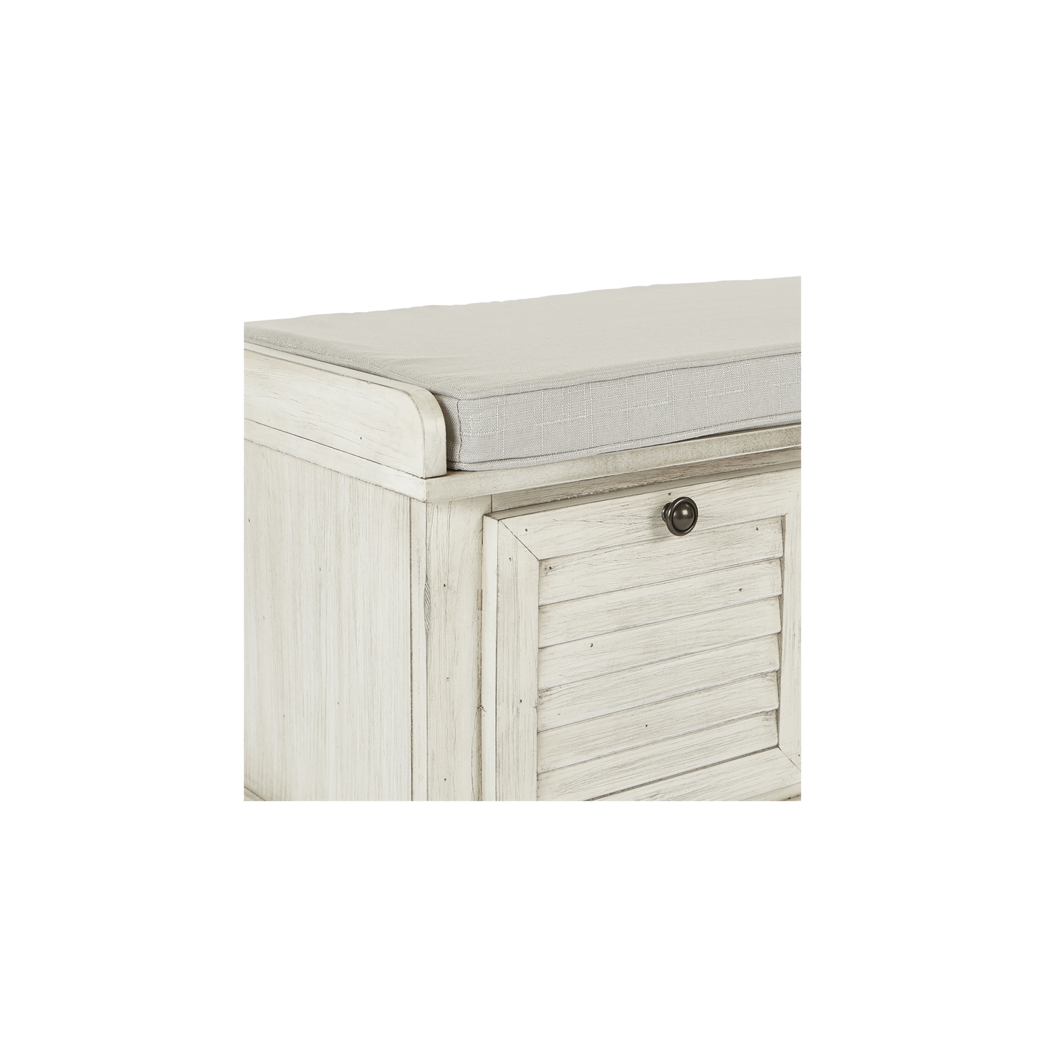 Dover Storage Bench in White Wash by OSP Home Furnishings