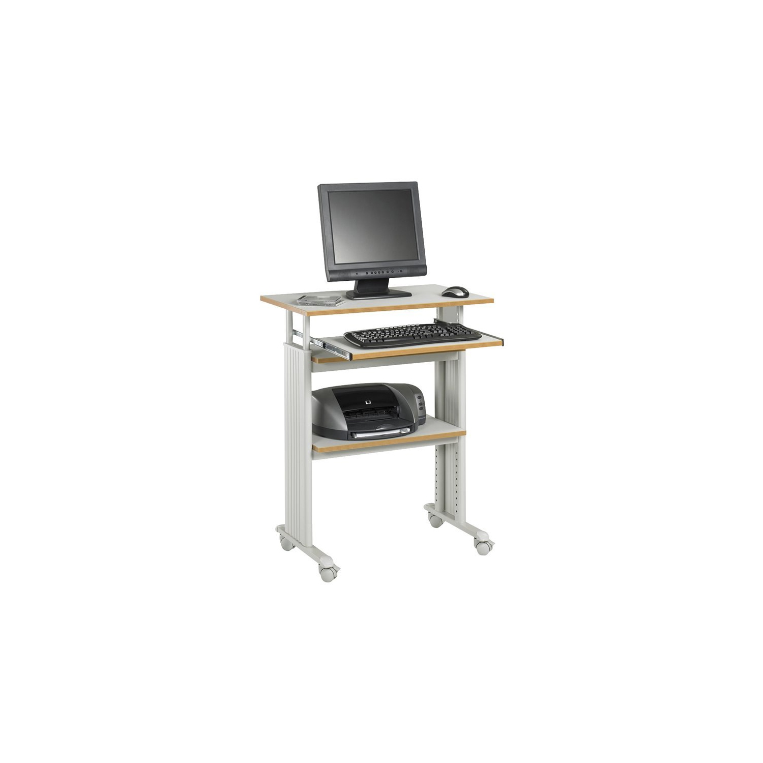 Scranton & Co Standing Height Adjustable Workstation in Gray