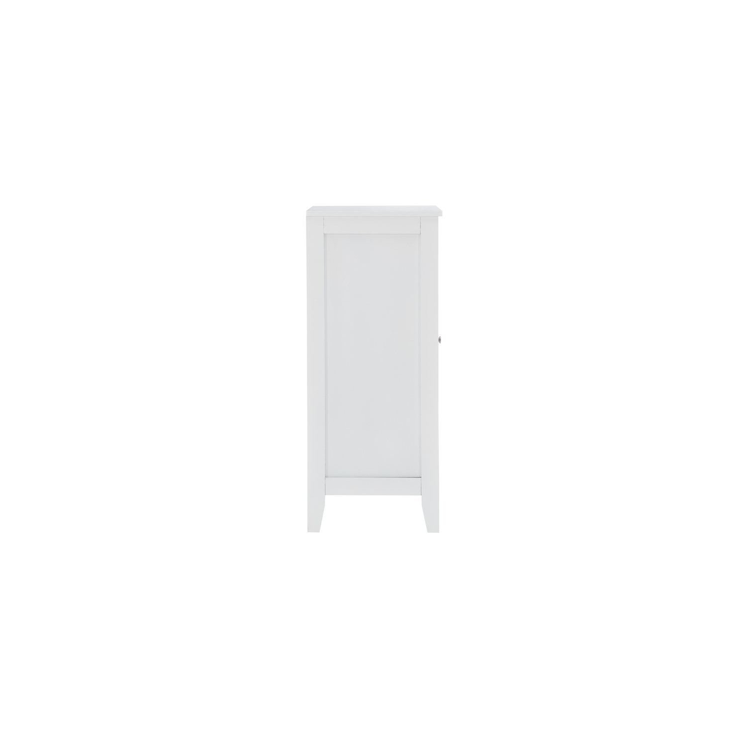 Linon Betty Small Wood and Glass Cabinet in White