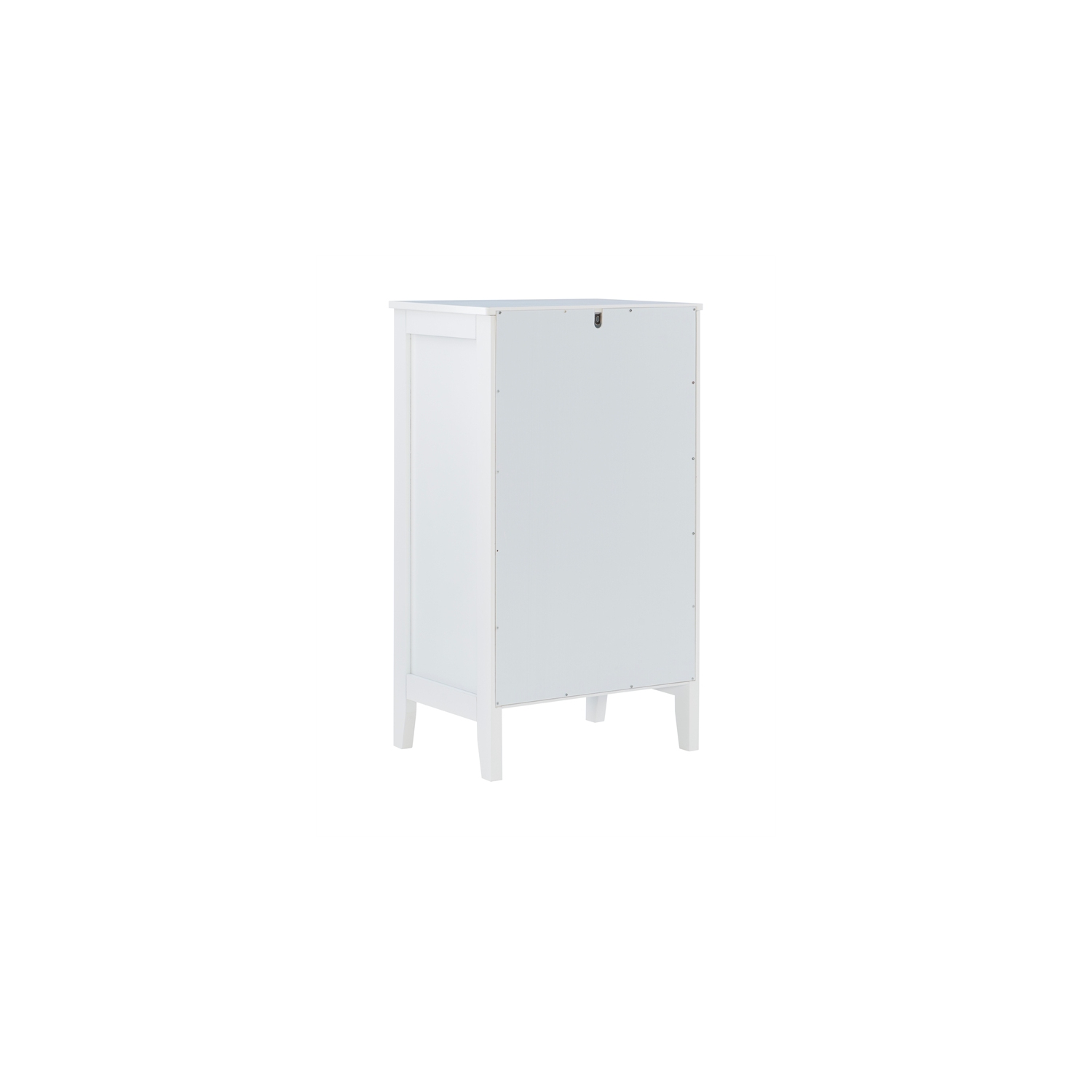 Linon Betty Small Wood and Glass Cabinet in White