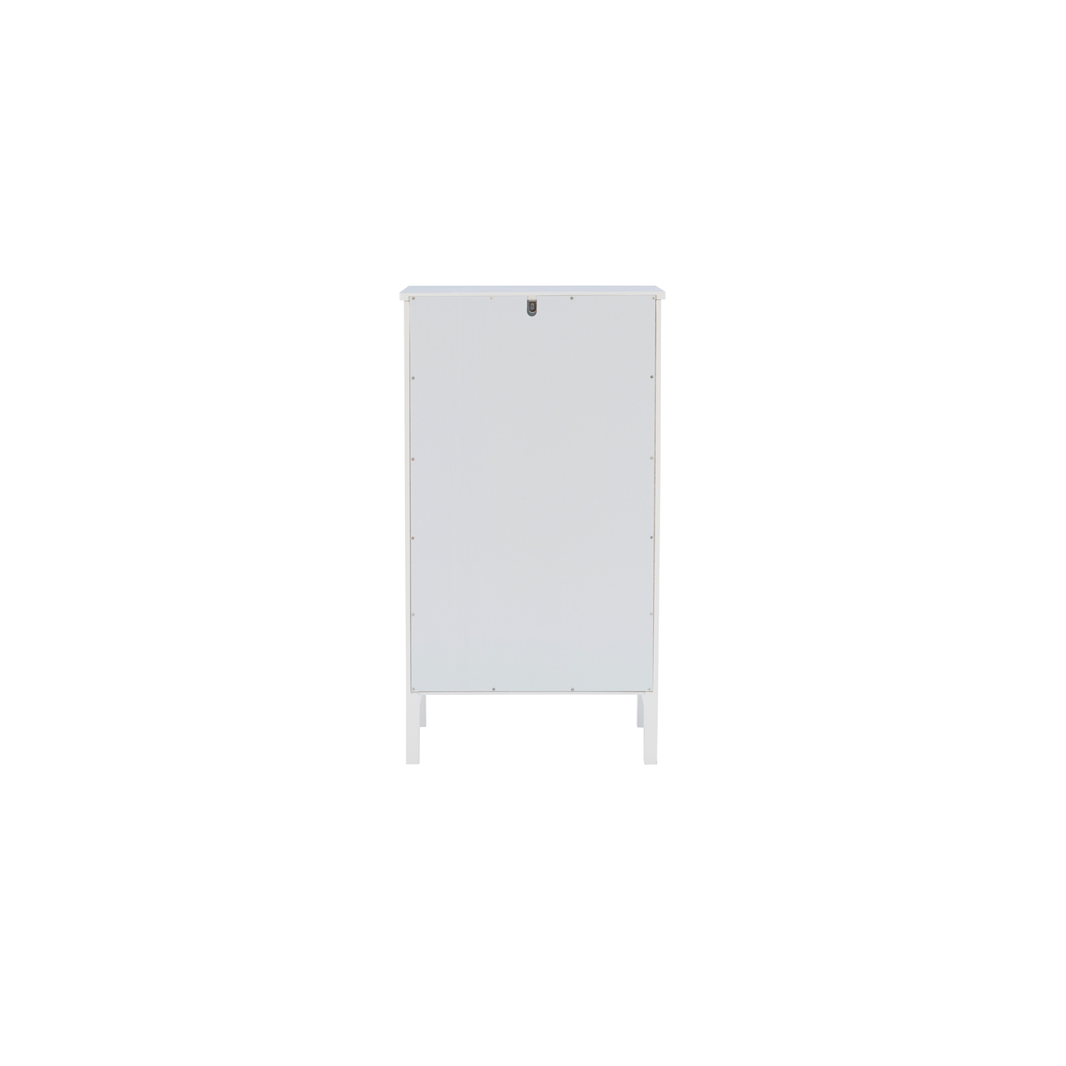 Linon Betty Small Wood and Glass Cabinet in White