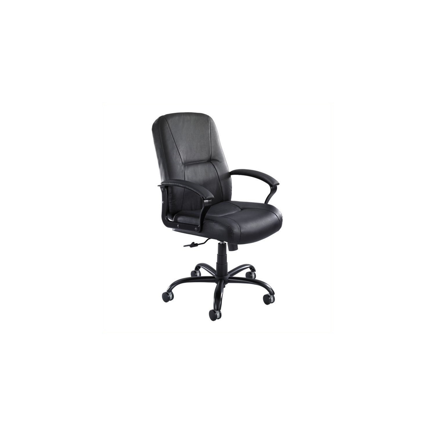 Scranton & Co High Back Big and Tall Office Chair in Black Leather