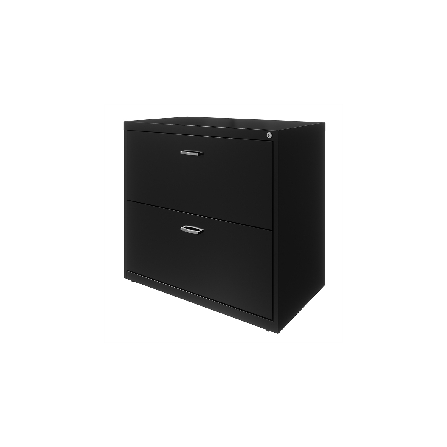 Hirsh Home Office Style Lateral Metal File Cabinet 30 in. Wide 2 Drawer Black