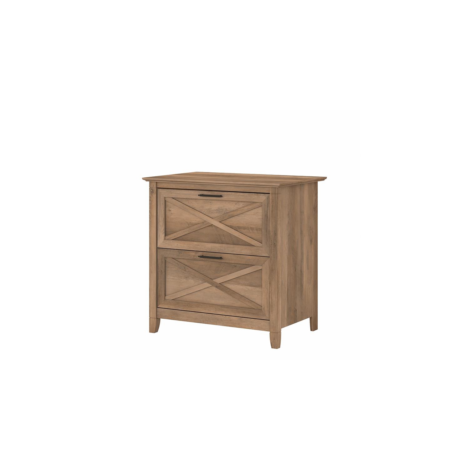 Classeur latéral à 2 tiroirs Key West en pin récupéré - bois d’ingénierie