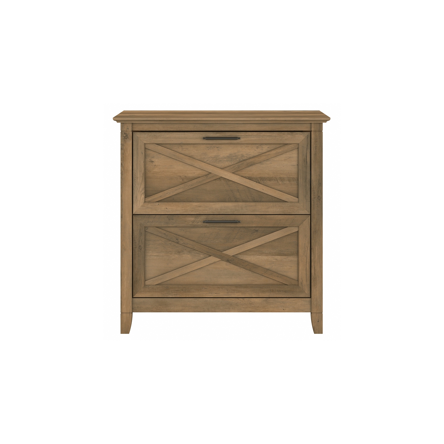 Classeur latéral à 2 tiroirs Key West en pin récupéré - bois d’ingénierie