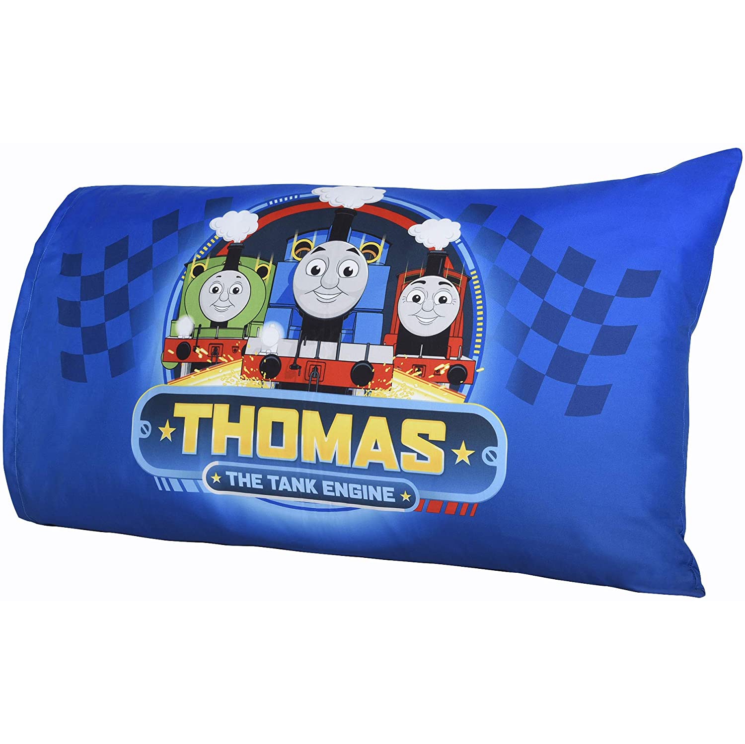 Thomas The Tank Standard Crib 3 Piece Toddler Bedding Set for Kids Soft Microfiber Reversible Comforter, Fitted Sheet & Pillowcase for Kids