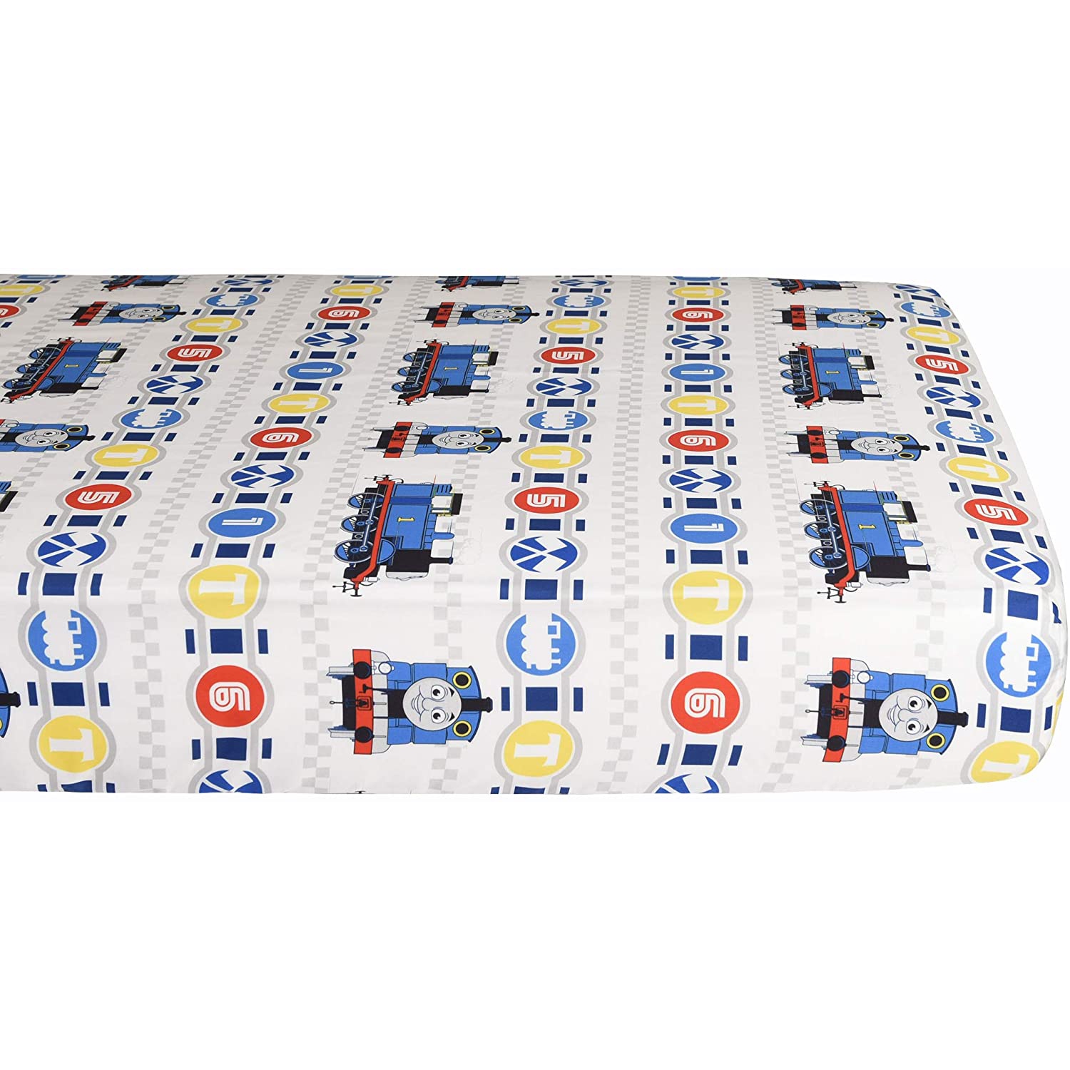 Thomas The Tank Standard Crib 3 Piece Toddler Bedding Set for Kids Soft Microfiber Reversible Comforter, Fitted Sheet & Pillowcase for Kids