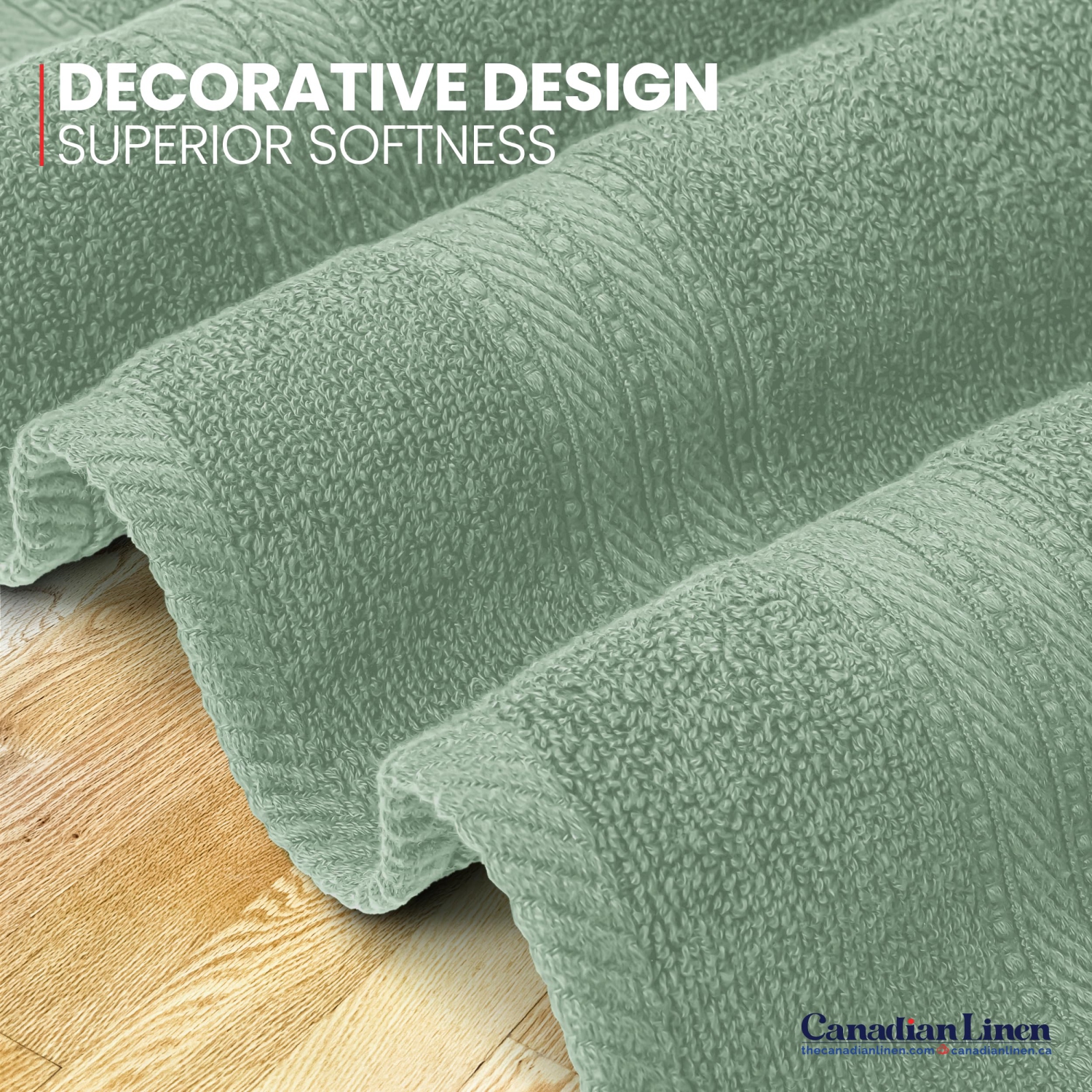 Canadian Linen Luxury – Serviettes de toilette Everest, 16 x 28&nbsp;po, paq. 6, coton doux absorbant, séchage rapide, ensemble de serviettes de