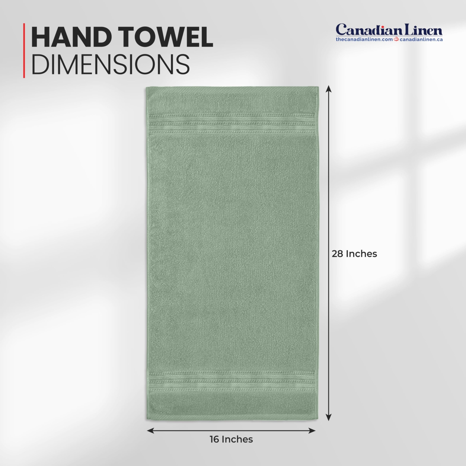 Canadian Linen Luxury – Serviettes de toilette Everest, 16 x 28&nbsp;po, paq. 6, coton doux absorbant, séchage rapide, ensemble de serviettes de