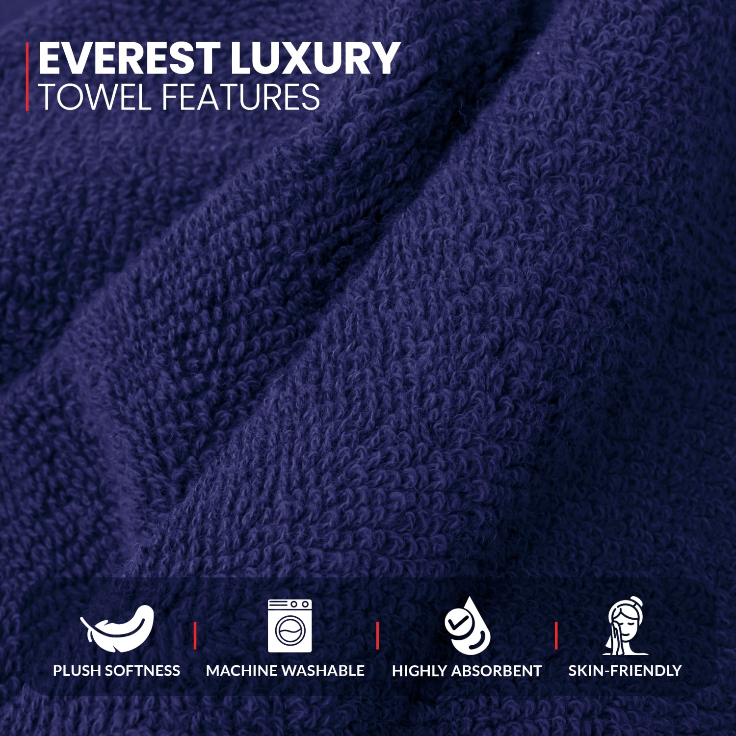Canadian Linen Luxury – Serviettes de cuisine Everest, 16 x 28 po, paq. 6, ensemble de serviettes de cuisine légères en coton doux à séchage