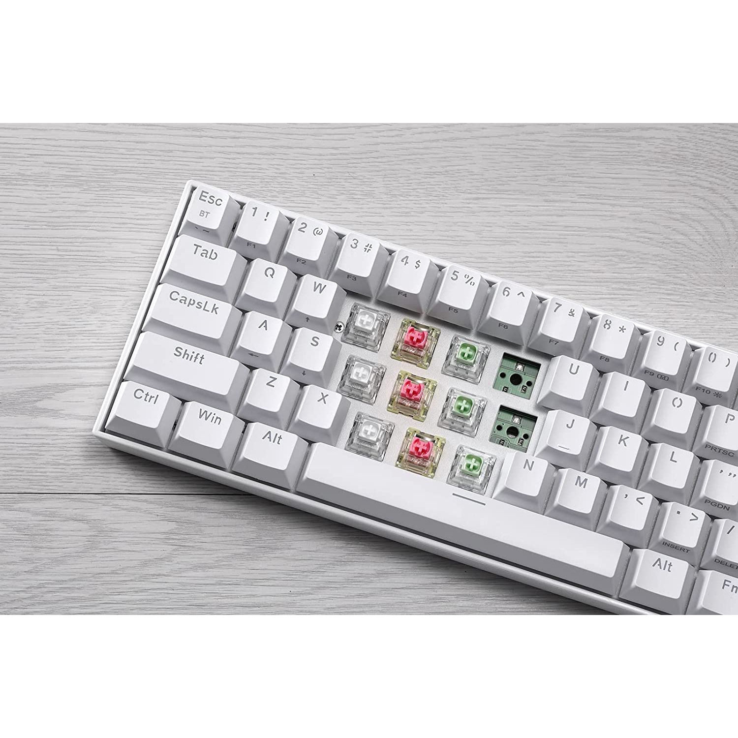 Redragon K530 Pro Draconic 60% Wireless RGB Mechanical Keyboard, Bluetooth/2.4Ghz/Wired 3-Mode 61 Keys Compact Gaming Keyboard w/100% Hot-Swap