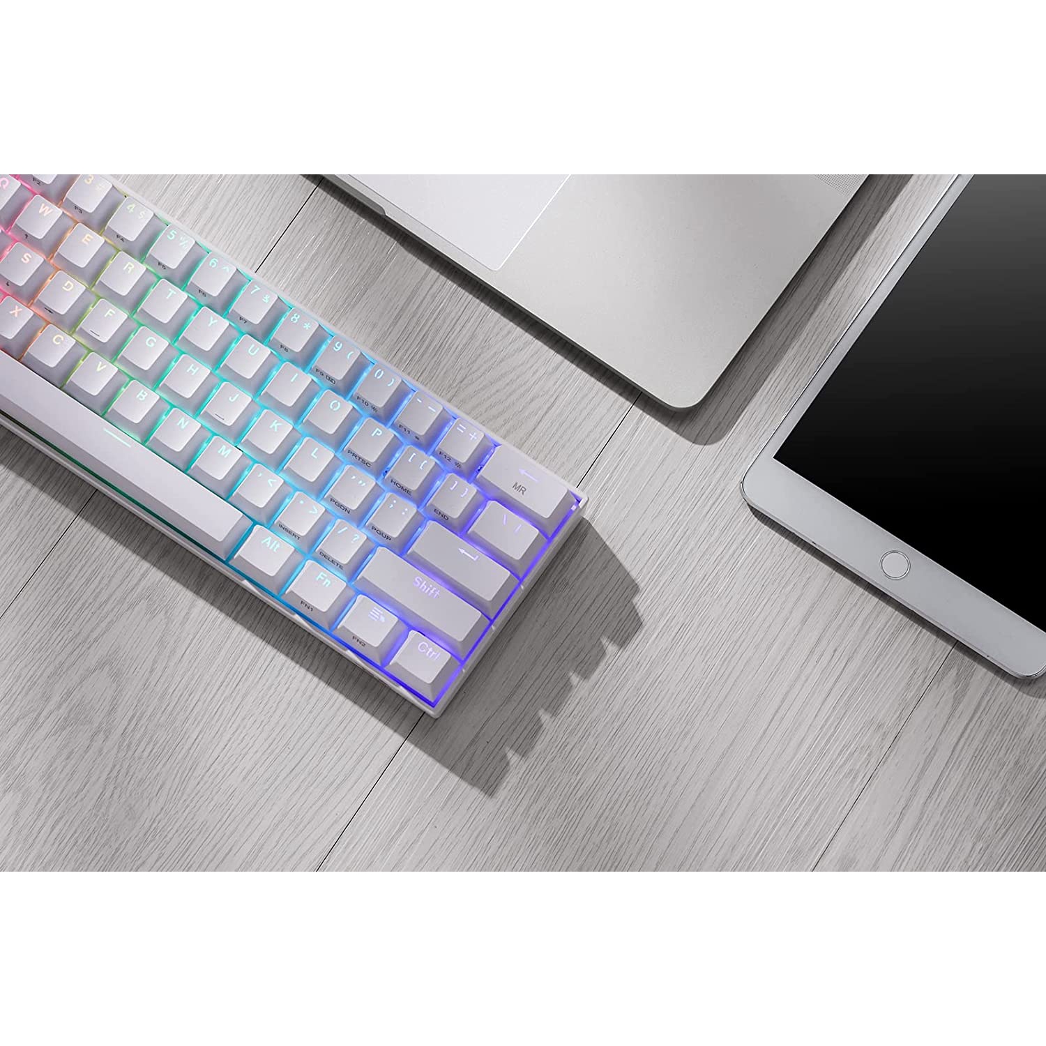 Redragon K530 Pro Draconic 60% Wireless RGB Mechanical Keyboard, Bluetooth/2.4Ghz/Wired 3-Mode 61 Keys Compact Gaming Keyboard w/100% Hot-Swap