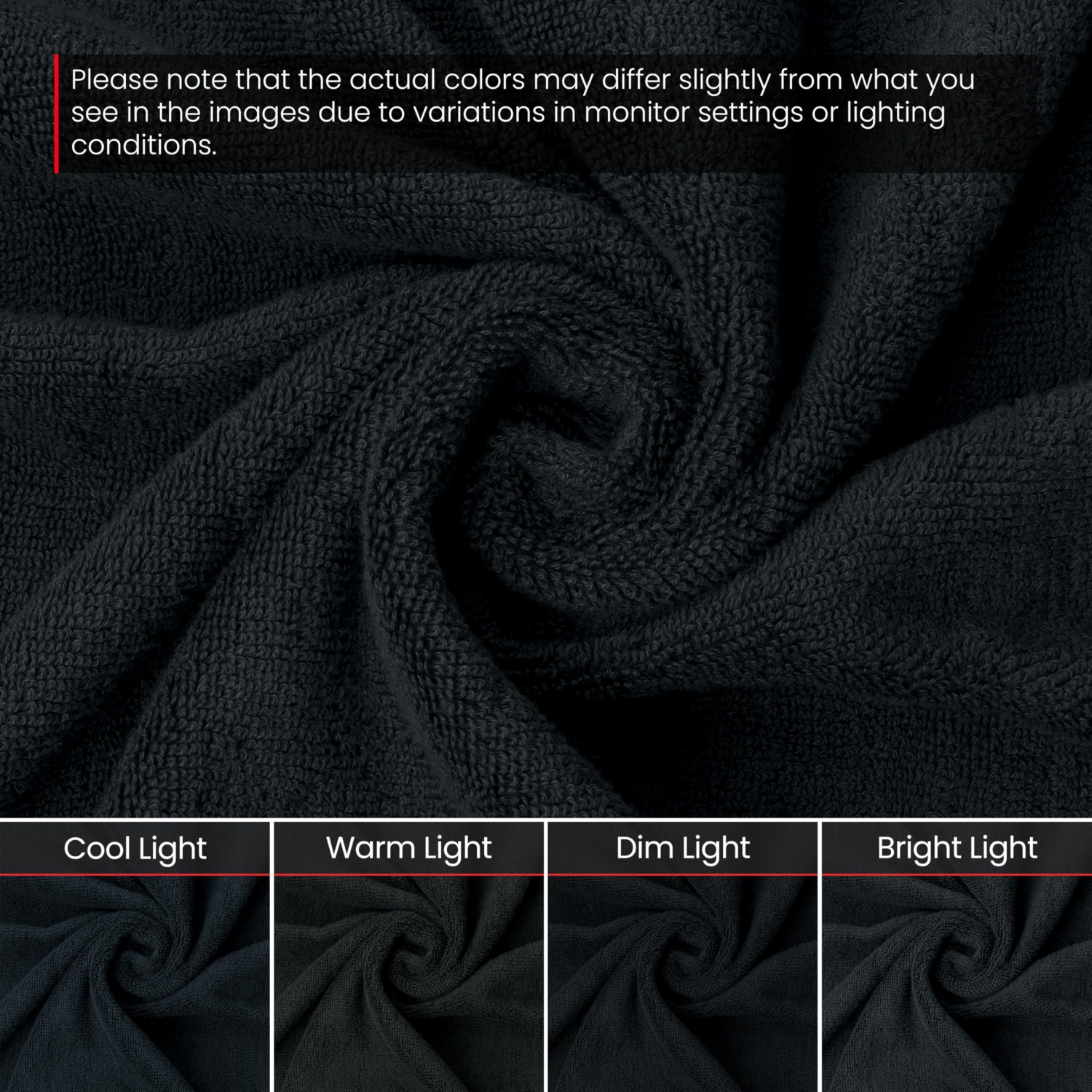 Canadian Linen – Ensemble de 12 débarbouillettes de luxe Everest, 12 x 12 po, coton doux et absorbant à séchage rapide et léger pour salon de