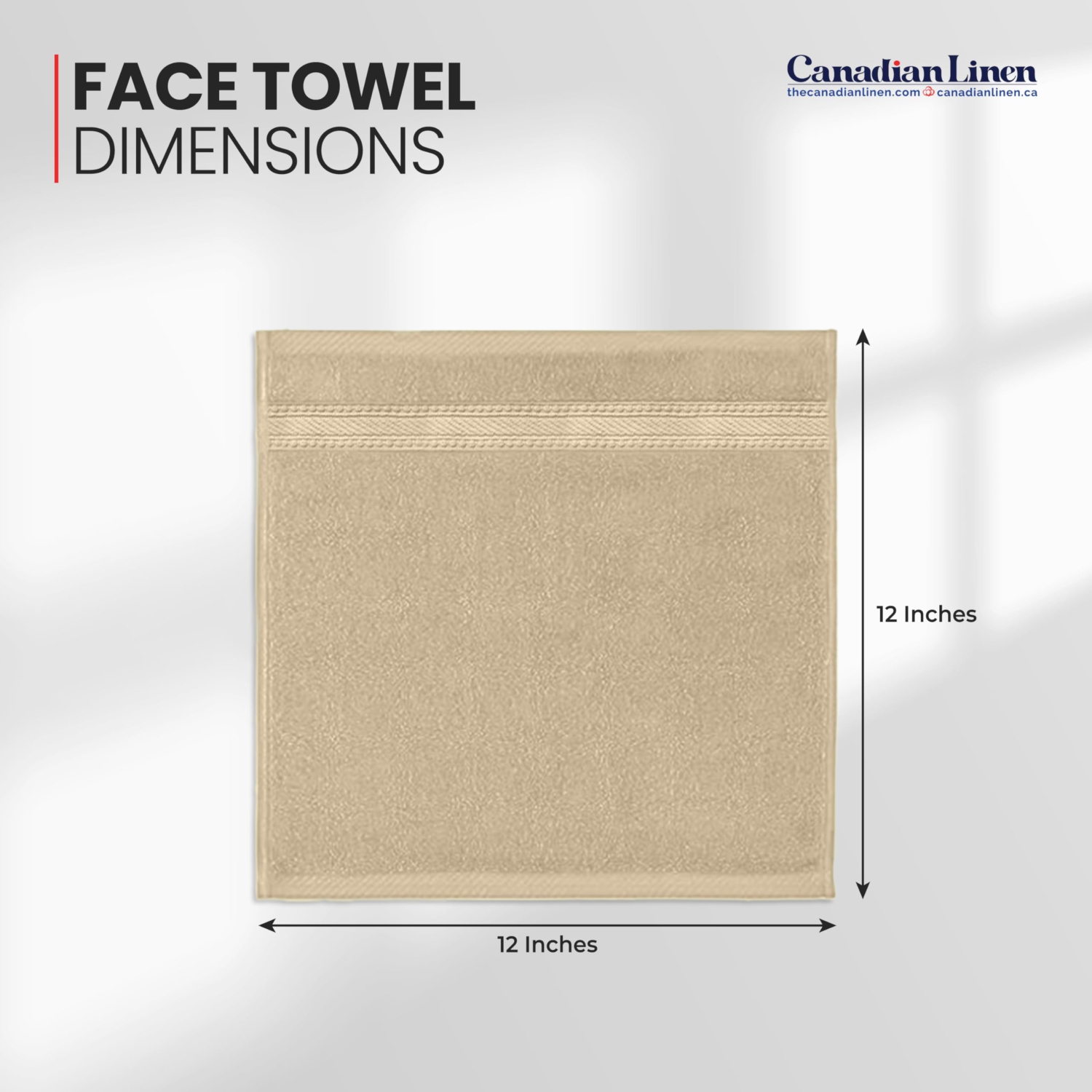 Ensemble de 12 débarbouillettes de luxe Everest de Canadian Linen, 12 x 12&nbsp;po, léger, doux, séchage rapide, absorbant 100 % coton, linges