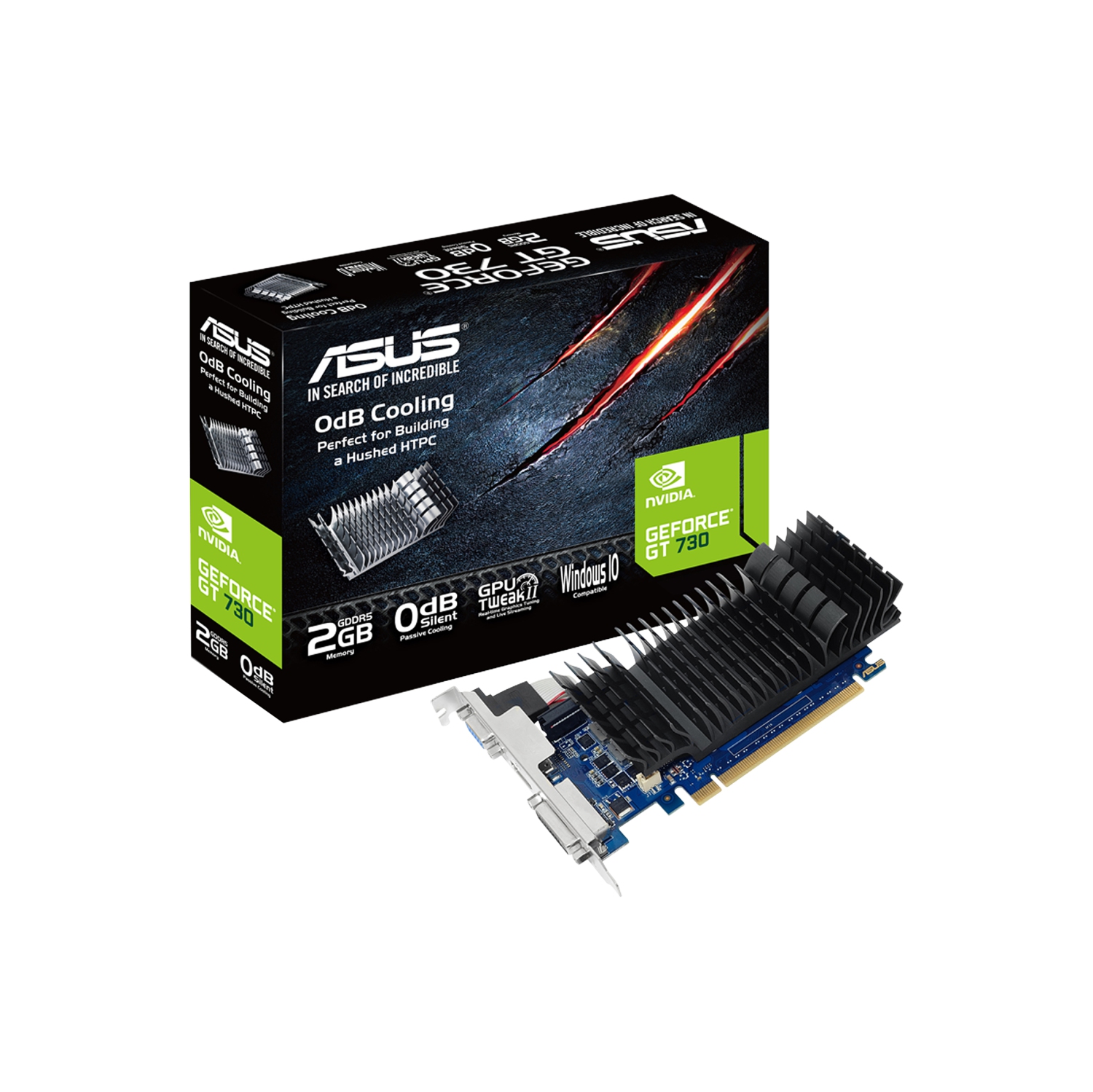 ASUS NVIDIA GeForce GT 730 2GB GDDR5 Video Card (GT730-SL-2GD5-BRK