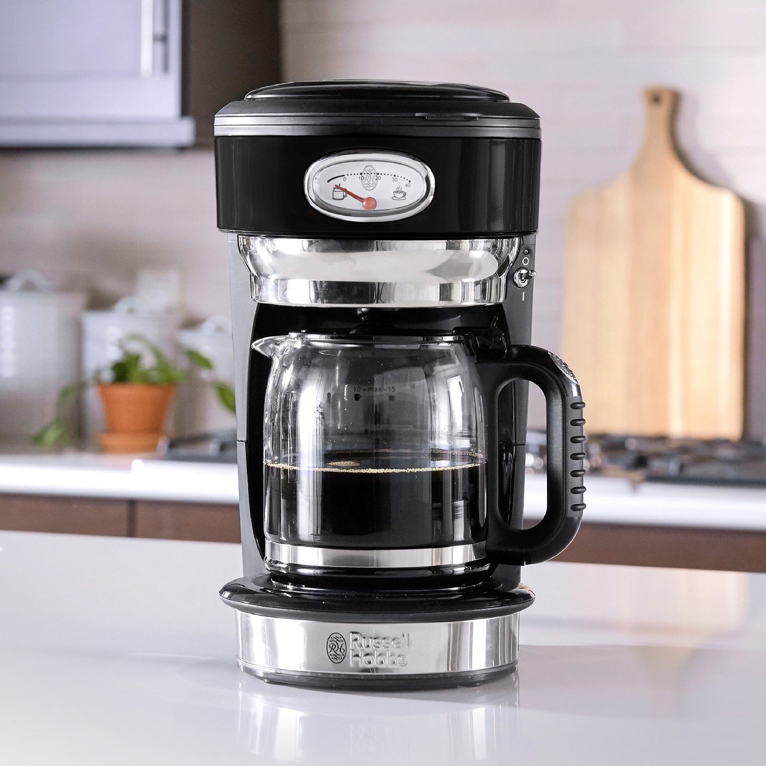 Russell Hobbs Retro Style 8 Cup Coffee Maker, CM3100BKRC