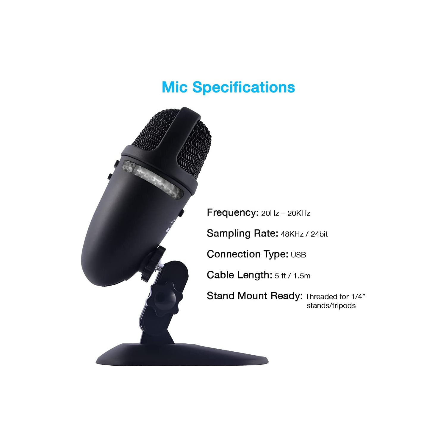 Boîte ouverte - Microphone pour l'enregistrement professionnel Teton CVL-2009 de Cyber Acoustics