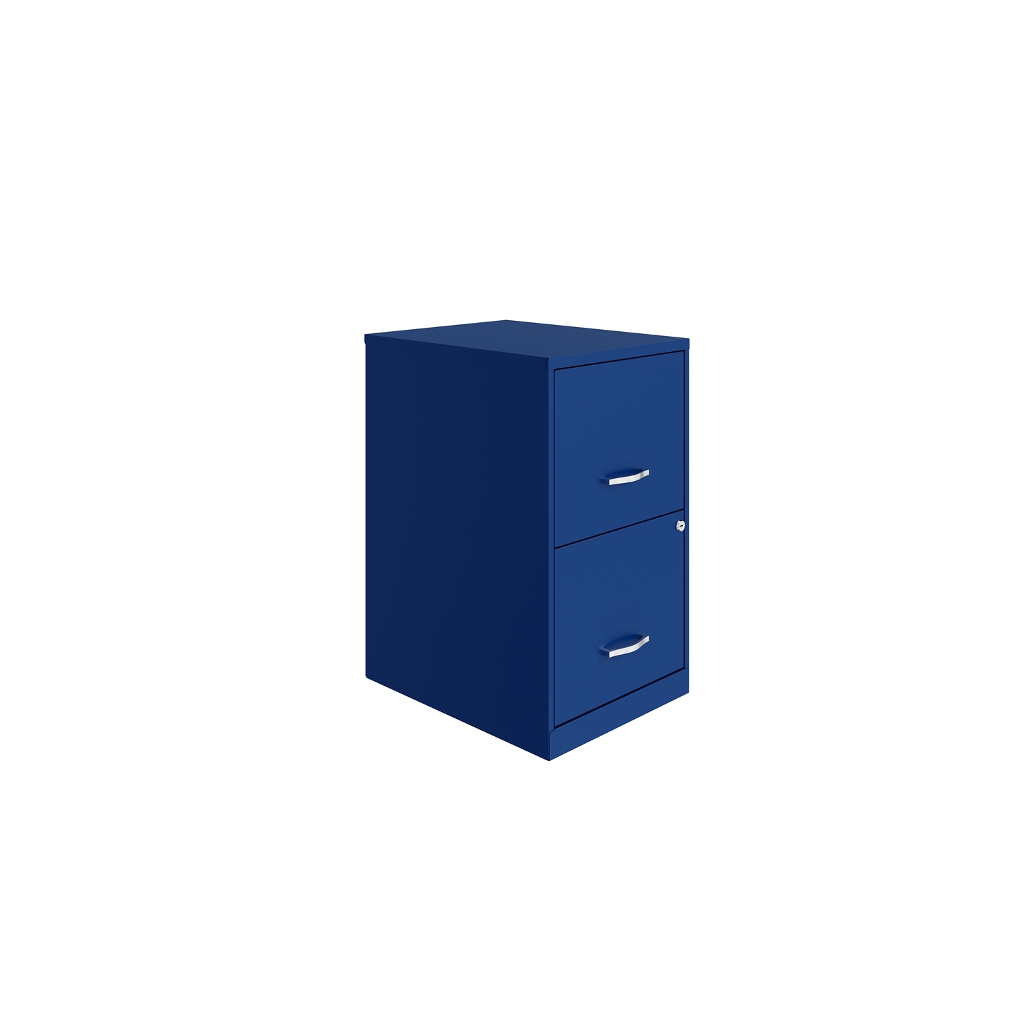 Classeur en métal à 2 tiroirs Space Solutions, 18 po, bleu classique