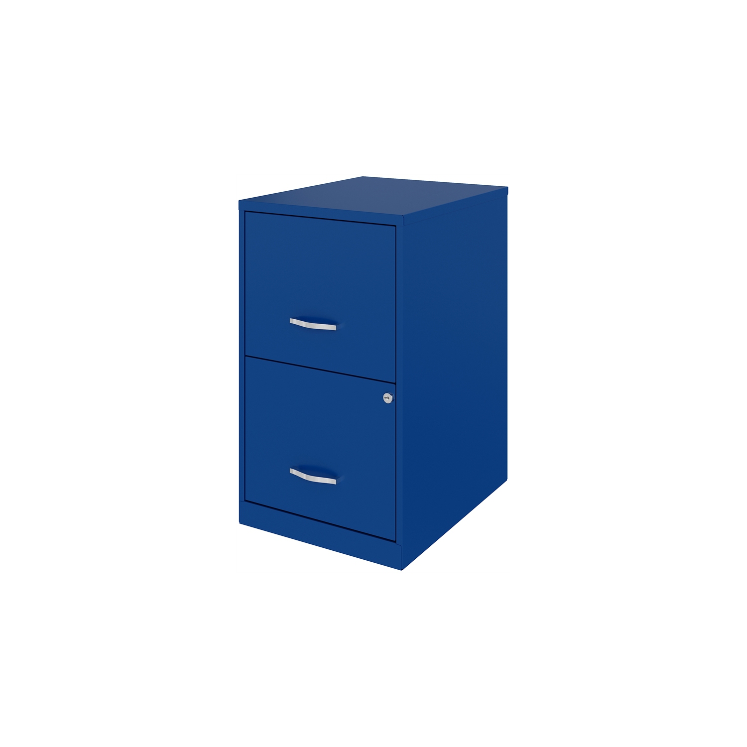 Classeur en métal à 2 tiroirs Space Solutions, 18 po, bleu classique