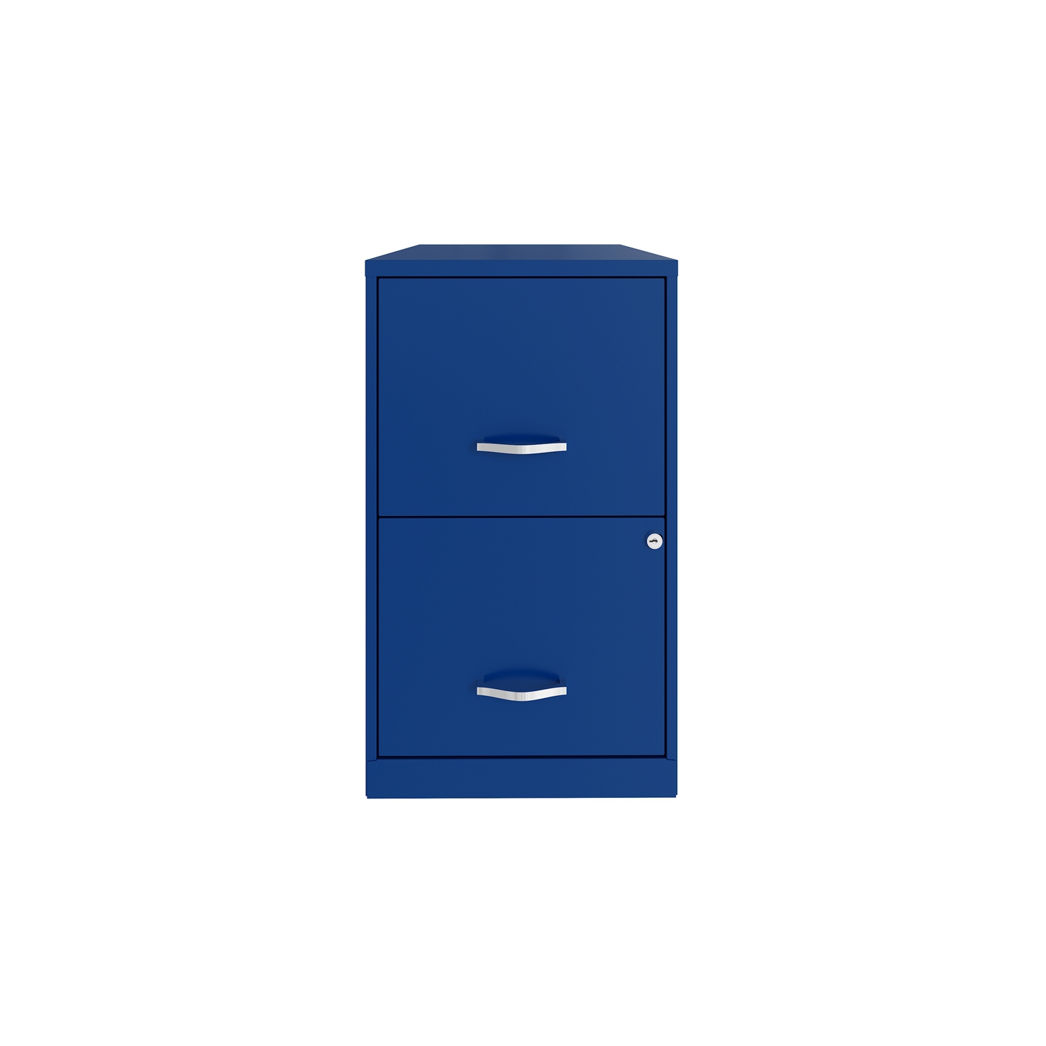 Classeur en métal à 2 tiroirs Space Solutions, 18 po, bleu classique