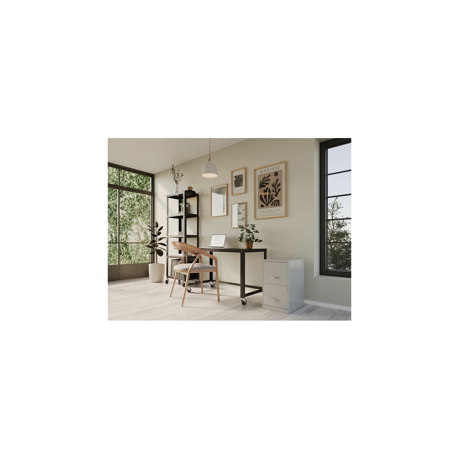 Space Solutions 18in 2 Drawer Metal File Cabinet Arctic Silver