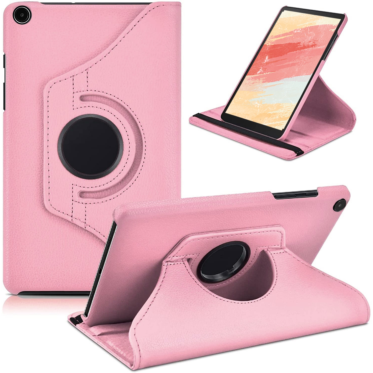 XCRS 360° Swivel Rotating Case for Samsung Galaxy Tab A8 10.5 inch 2022, (Model SM-X200/SM-X205) Multi-Angle Viewing Stand, PU Leather Cover, with Protective Elastic Strap
