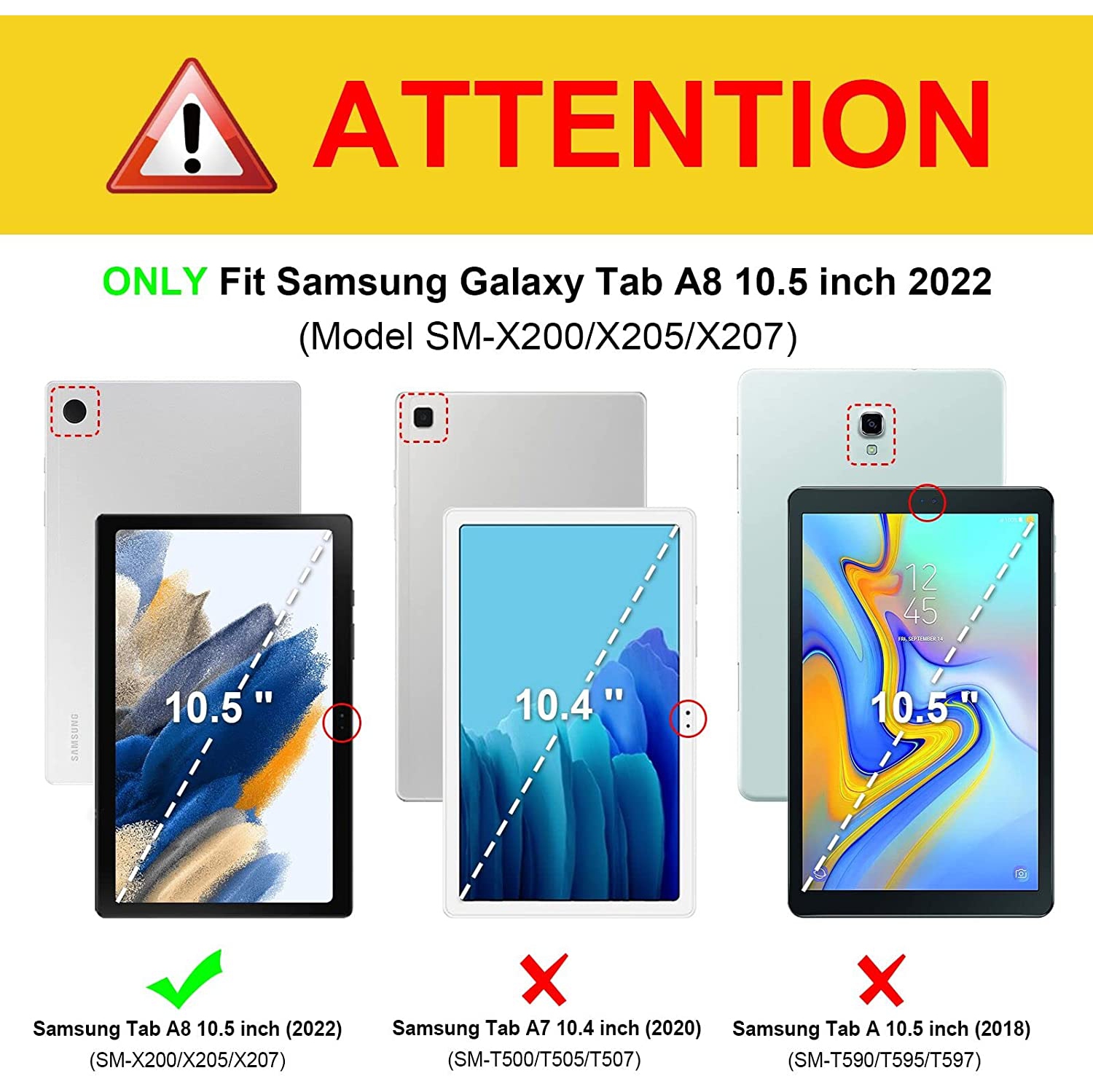 XCRS 360° Swivel Rotating Case for Samsung Galaxy Tab A8 10.5 inch 2022, Multi-Angle Viewing Stand, PU Leather Cover, with Protective Elastic Strap