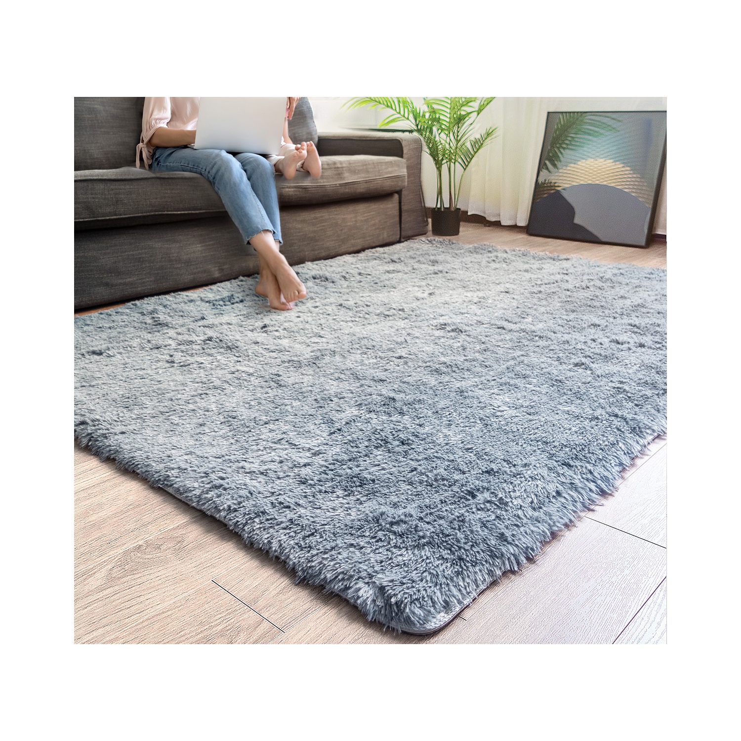Rug Branch Alba Contemporary Solid Plush Indoor Area Rug